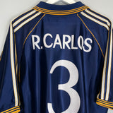 Shop 1998/00 REAL MADRID R.CARLOS #3 AWAY SHIRT (XL) ADIDAS, classic football shirts, vintage football shirts & retro soccer jerseys at Cult Kits