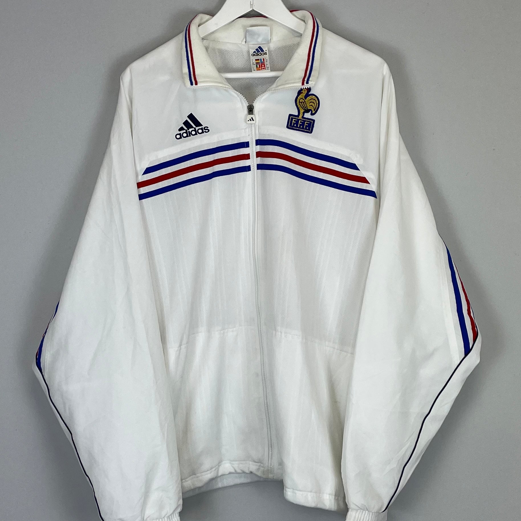 Shop 1998/00 FRANCE TRACK JACKET (L) ADIDAS, classic football shirts, vintage football shirts & retro soccer jerseys at Cult Kits