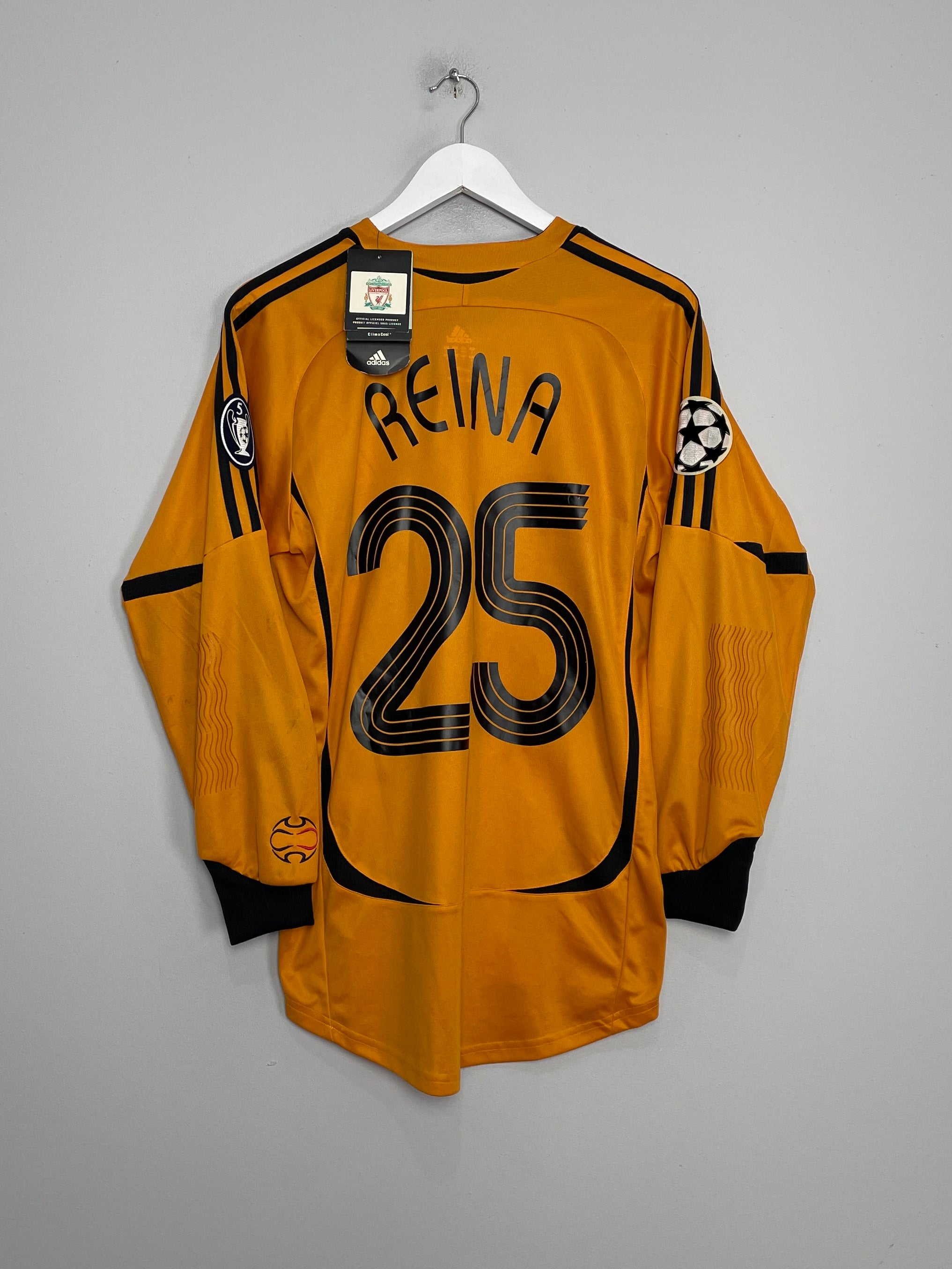 Shop 2006/07 LIVERPOOL REINA #25 *BNWT* C/L FINAL GK SHIRT (S) ADIDAS, classic football shirts, vintage football shirts & retro soccer jerseys at Cult Kits
