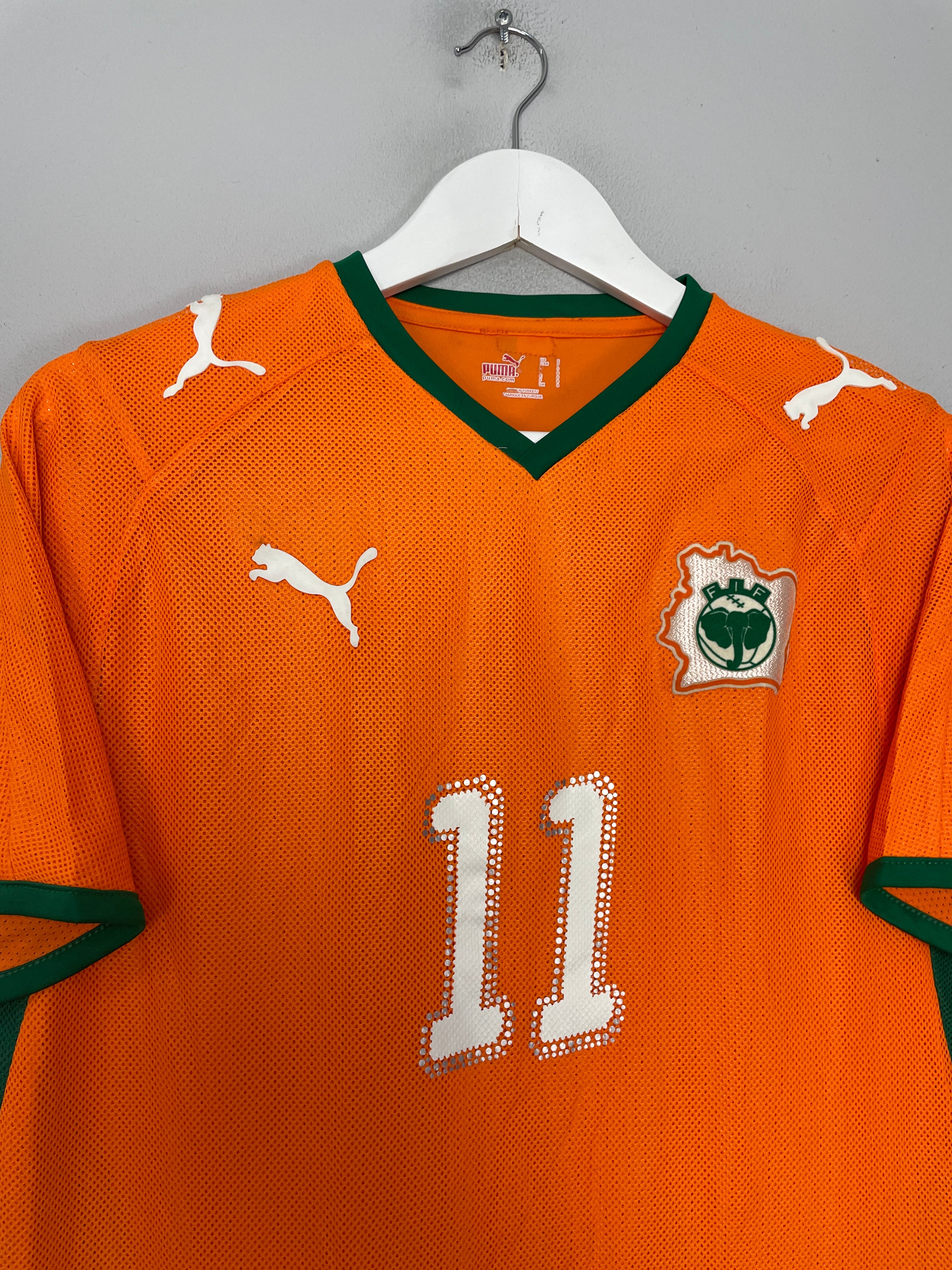 Shop 2008/09 IVORY COAST DROGBA #11 HOME SHIRT (S) PUMA, classic football shirts, vintage football shirts & retro soccer jerseys at Cult Kits