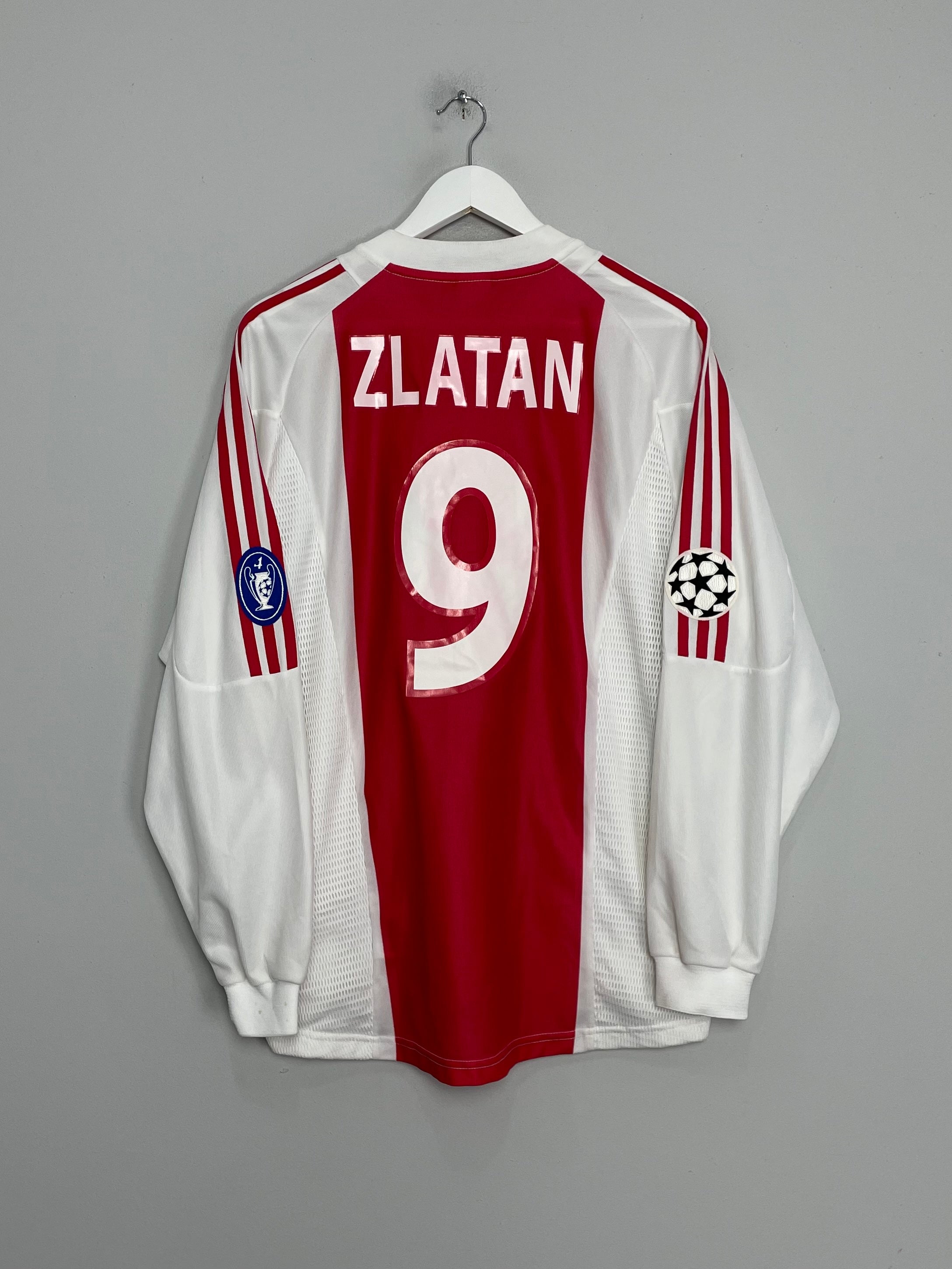 Shop 2003/04 AJAX ZLATAN #7 L/S C/L HOME SHIRT (L) ADIDAS, classic football shirts, vintage football shirts & retro soccer jerseys at Cult Kits