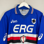 Shop 2003/04 SAMPDORIA HOME SHIRT (XL) ASICS, classic football shirts, vintage football shirts & retro soccer jerseys at Cult Kits