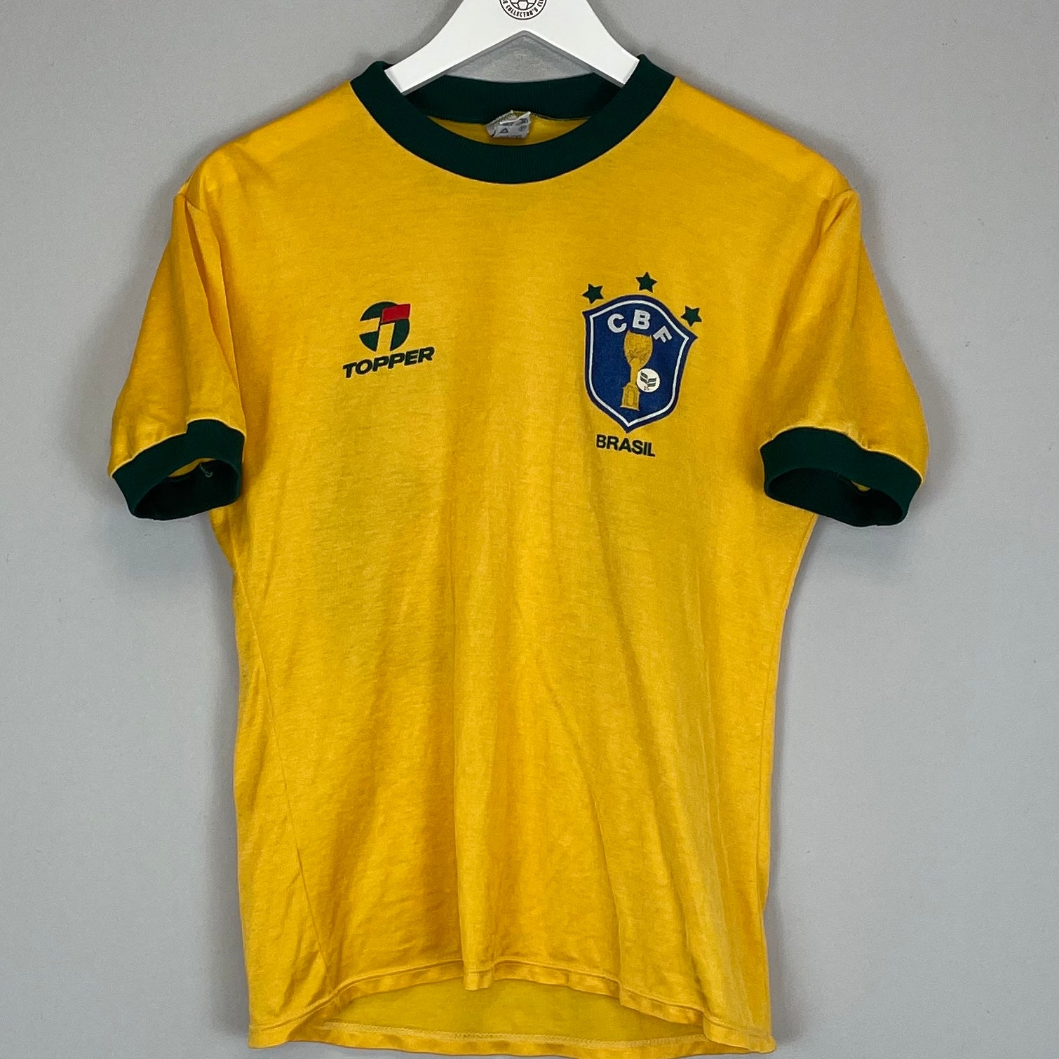 Shop 1982/85 BRAZIL #13 HOME SHIRT (S) TOPPER, classic football shirts, vintage football shirts & retro soccer jerseys at Cult Kits