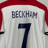2003/05 ENGLAND BECKHAM #7 HOME SHIRT (M) UMBRO