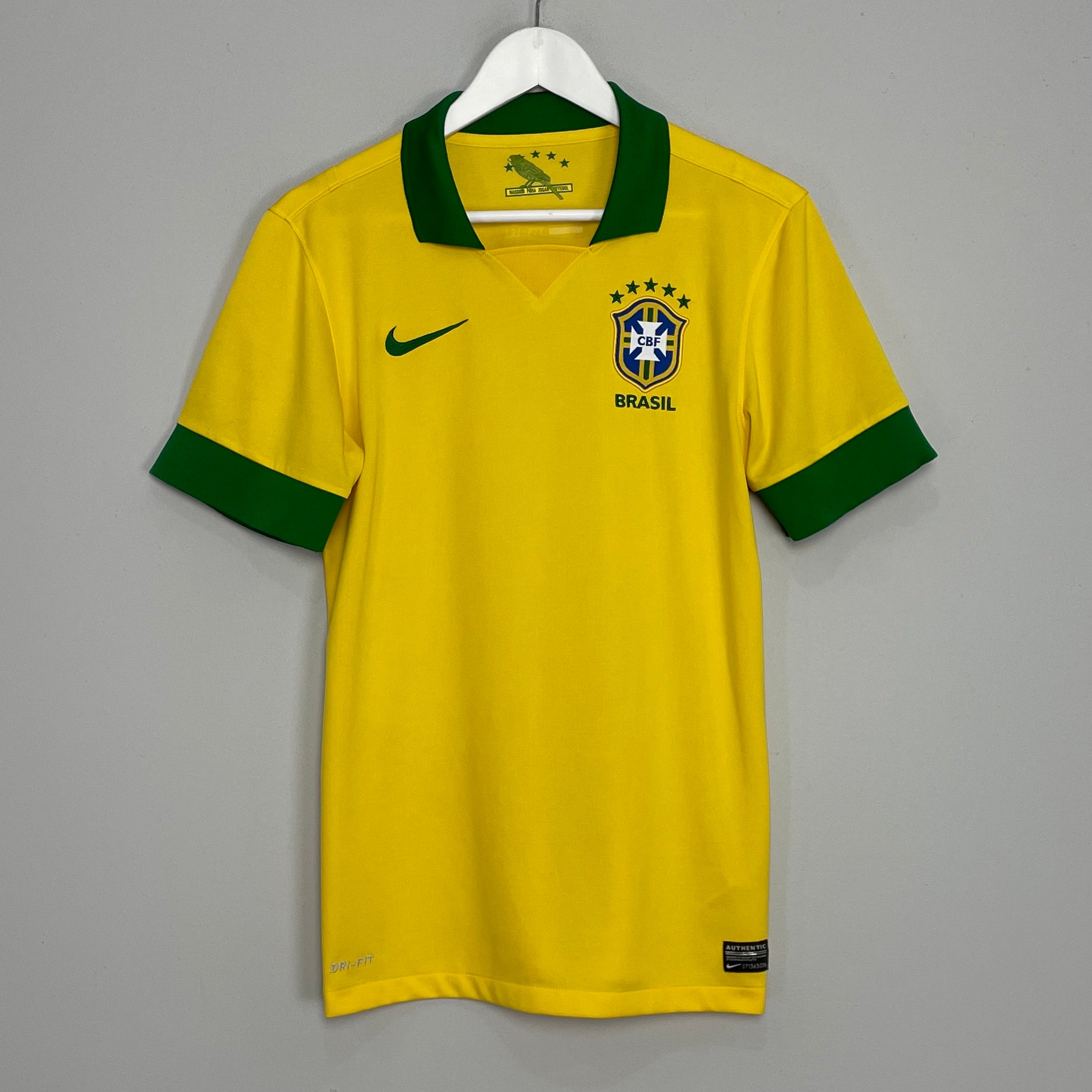 Shop 2013/14 BRAZIL HOME SHIRT (S) NIKE, classic football shirts, vintage football shirts & retro soccer jerseys at Cult Kits