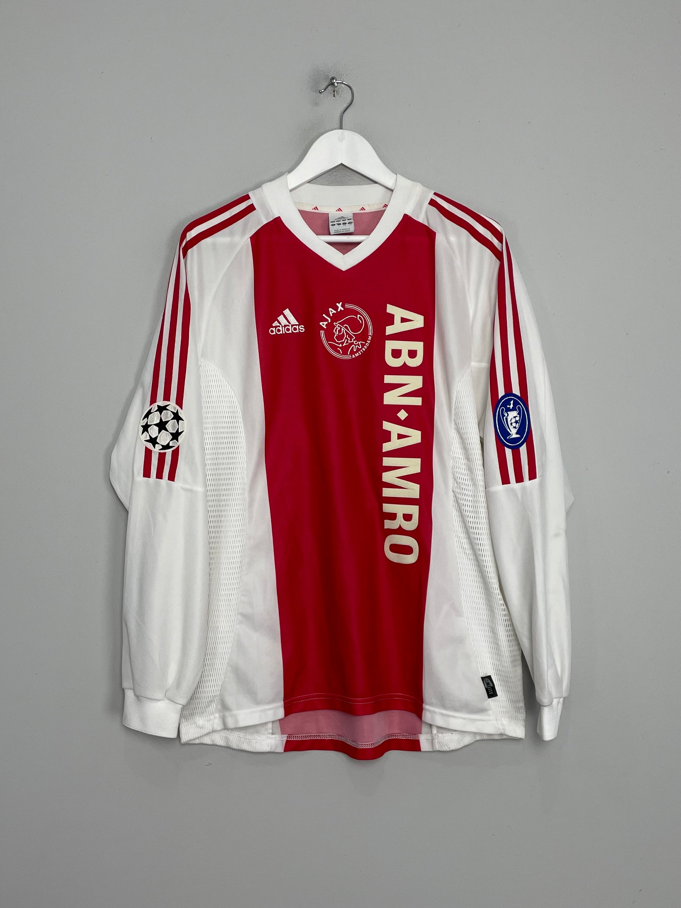 Shop 2003/04 AJAX ZLATAN #7 L/S C/L HOME SHIRT (L) ADIDAS, classic football shirts, vintage football shirts & retro soccer jerseys at Cult Kits