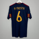 Shop 2010/11 SPAIN INIESTA #6 AWAY SHIRT (M) ADIDAS, classic football shirts, vintage football shirts & retro soccer jerseys at Cult Kits