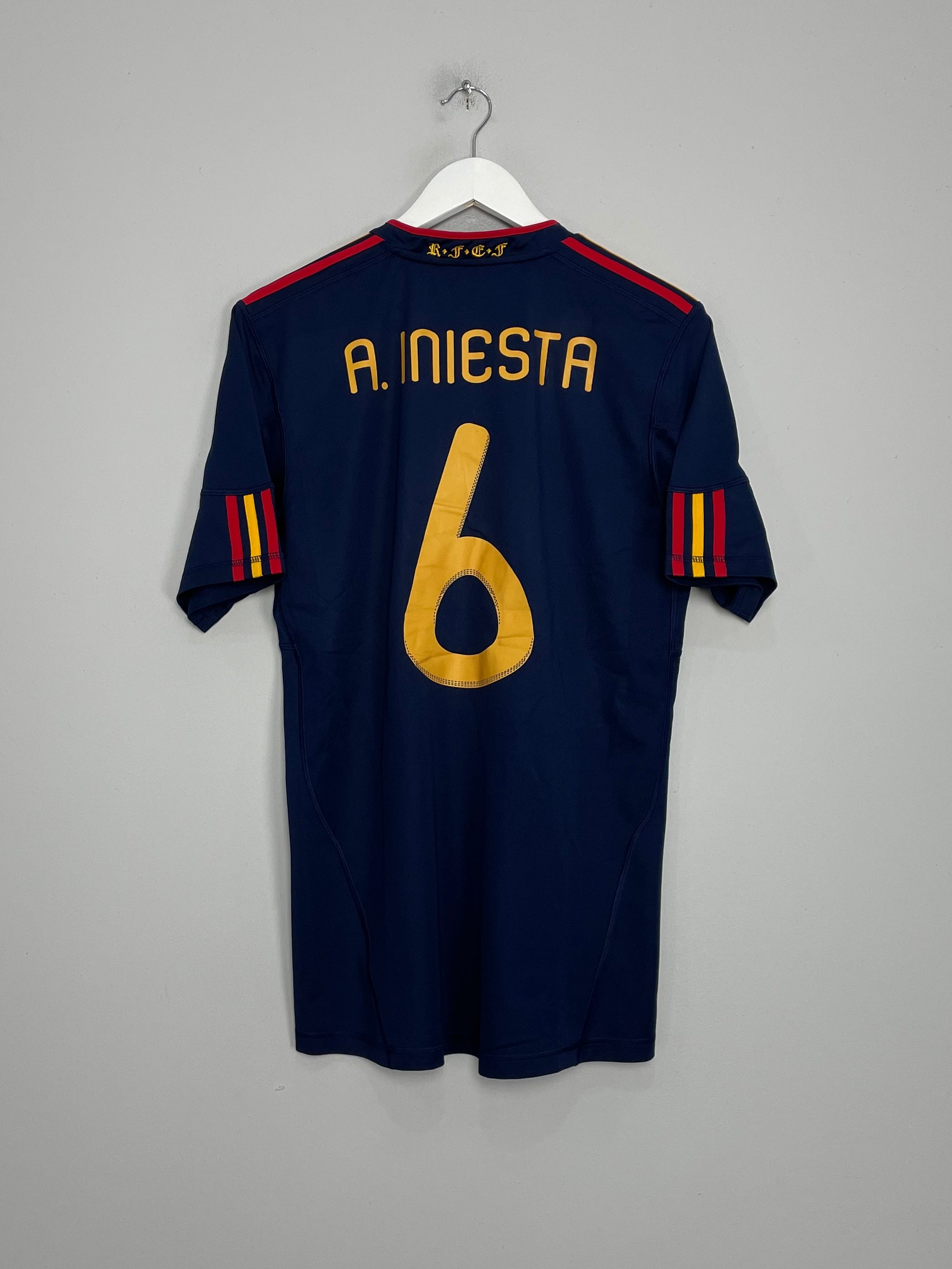 Shop 2010/11 SPAIN INIESTA #6 AWAY SHIRT (M) ADIDAS, classic football shirts, vintage football shirts & retro soccer jerseys at Cult Kits