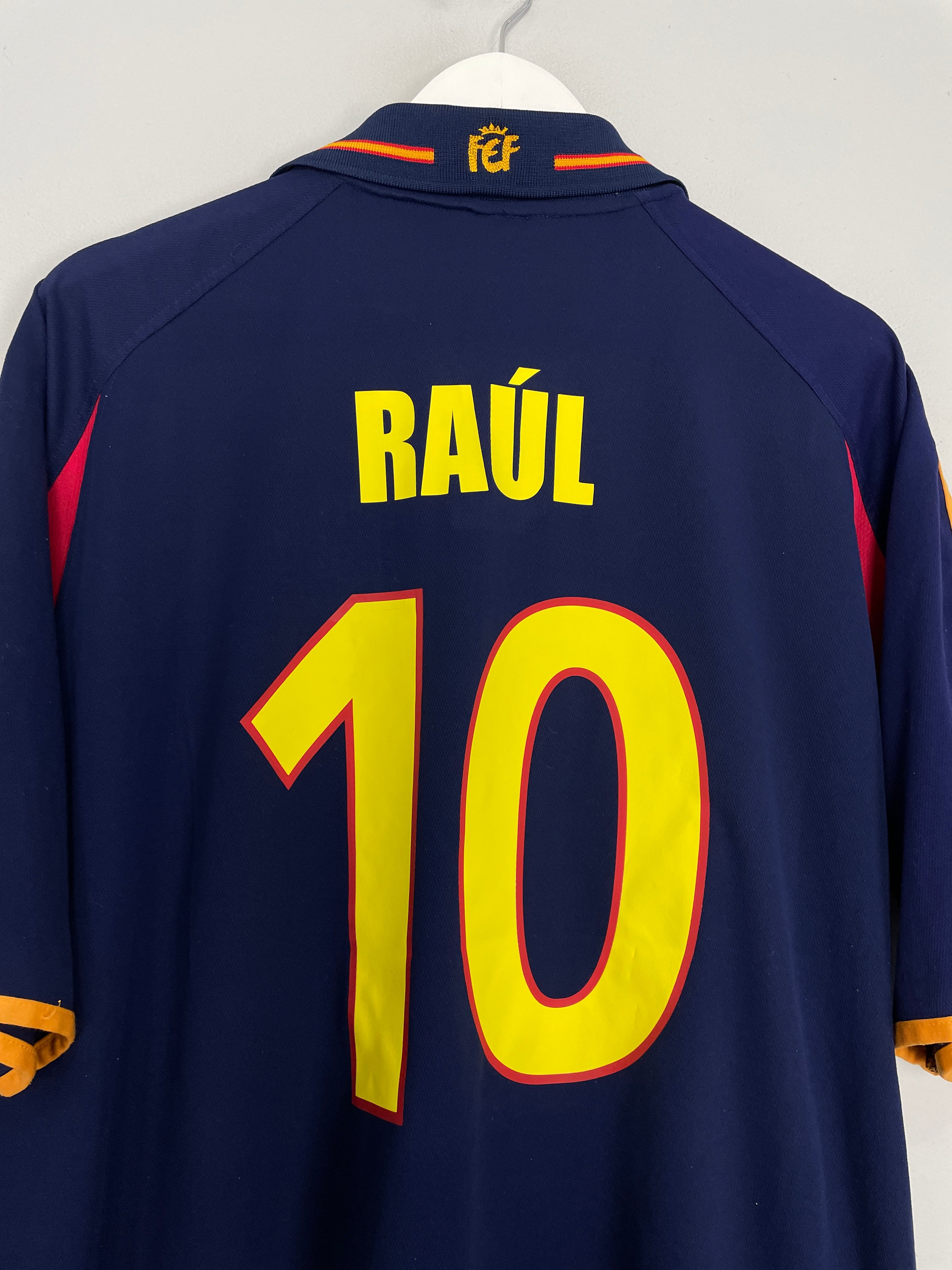 Shop 2000/02 SPAIN RAUL #10 AWAY SHIRT (XL) ADIDAS, classic football shirts, vintage football shirts & retro soccer jerseys at Cult Kits