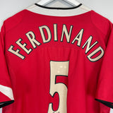2004/06 MANCHESTER UNITED FERDINAND #5 HOME SHIRT (XL) NIKE