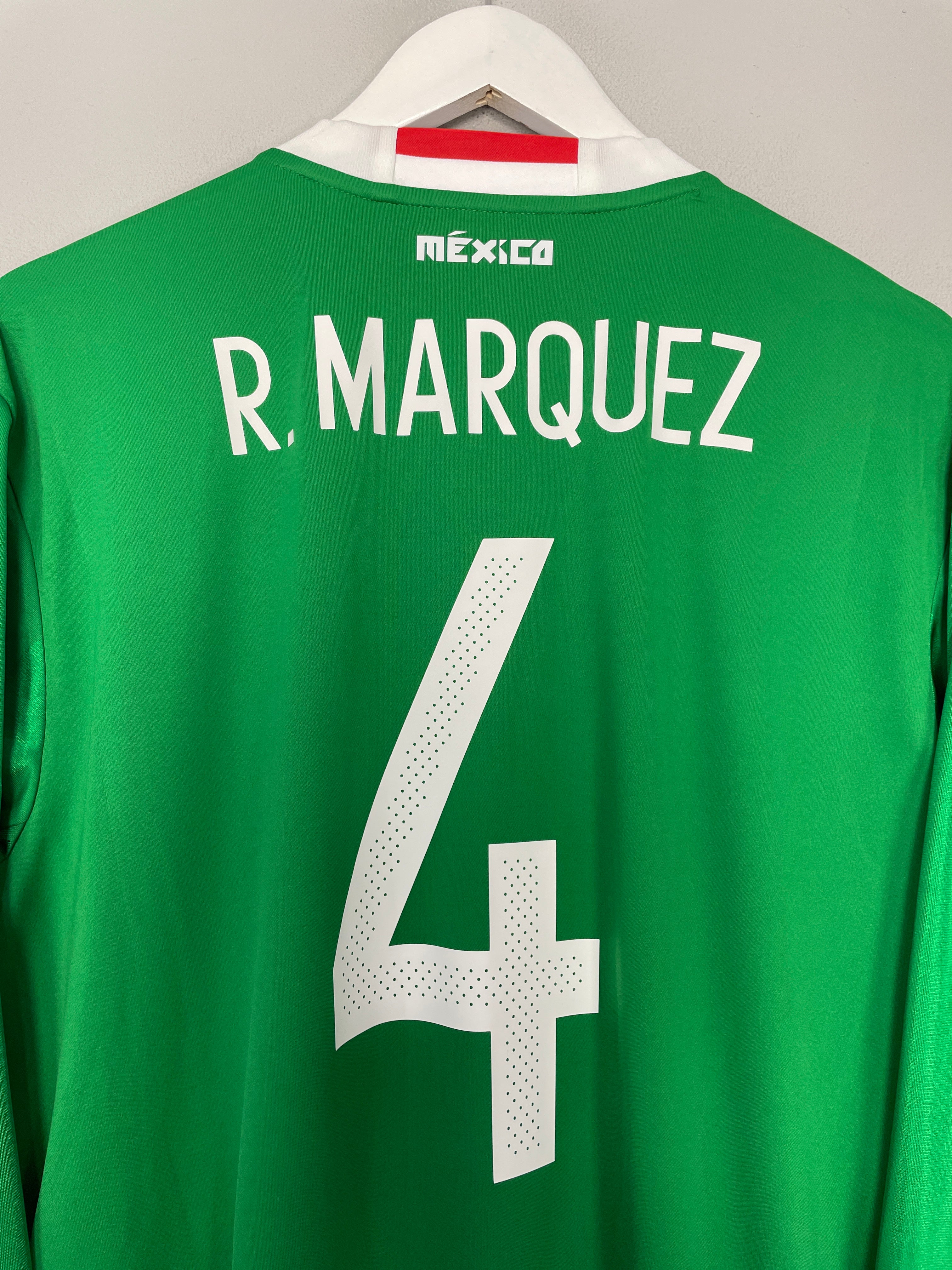 Shop 2016/17 MEXICO R.MARQUEZ #4 L/S HOME SHIRT (XL) ADIDAS, classic football shirts, vintage football shirts & retro soccer jerseys at Cult Kits