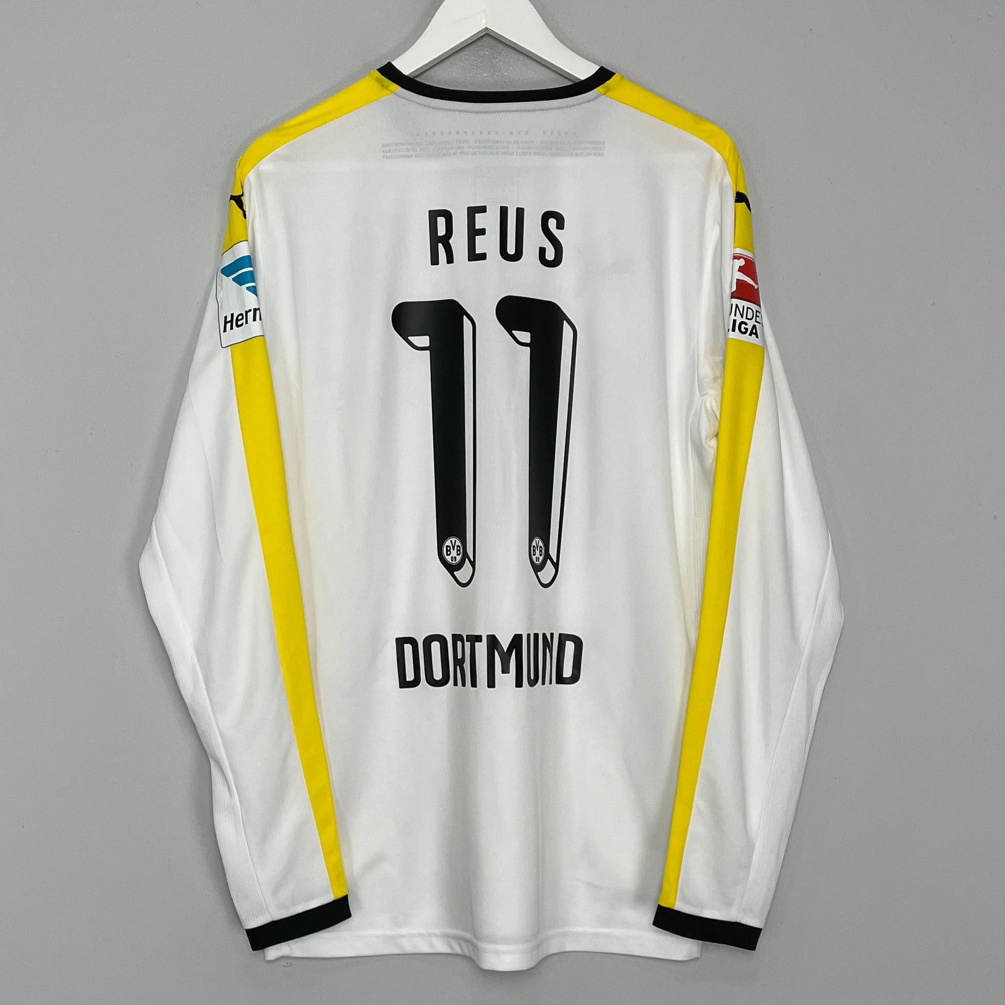 Shop 2015/16 DORTMUND REUS #11 L/S THIRD SHIRT (L) PUMA, classic football shirts, vintage football shirts & retro soccer jerseys at Cult Kits