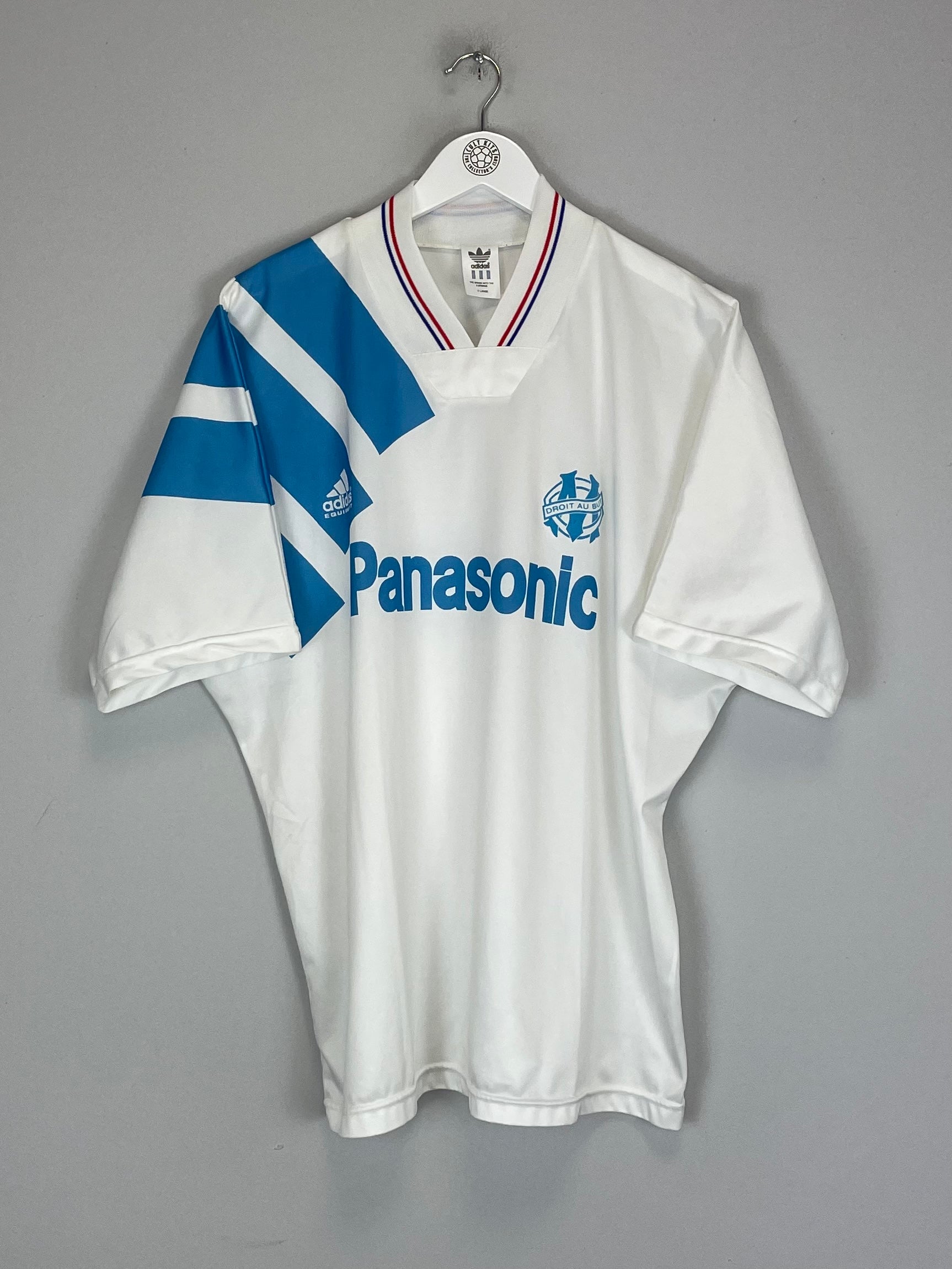 Shop 1991/92 MARSEILLE HOME SHIRT (XL) ADIDAS, classic football shirts, vintage football shirts & retro soccer jerseys at Cult Kits