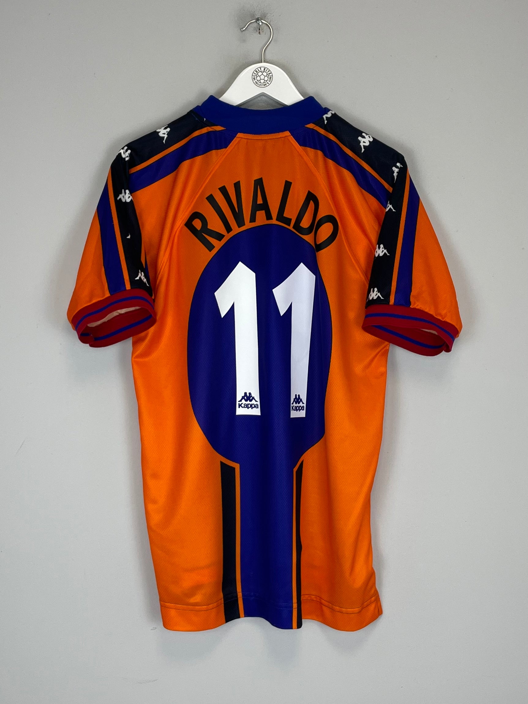 Shop 1997/98 BARCELONA RIVALDO #11 AWAY SHIRT (M) KAPPA, classic football shirts, vintage football shirts & retro soccer jerseys at Cult Kits