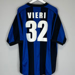 Shop 2000/01 INTER MILAN VIERI #32 HOME SHIRT (L) NIKE, classic football shirts, vintage football shirts & retro soccer jerseys at Cult Kits