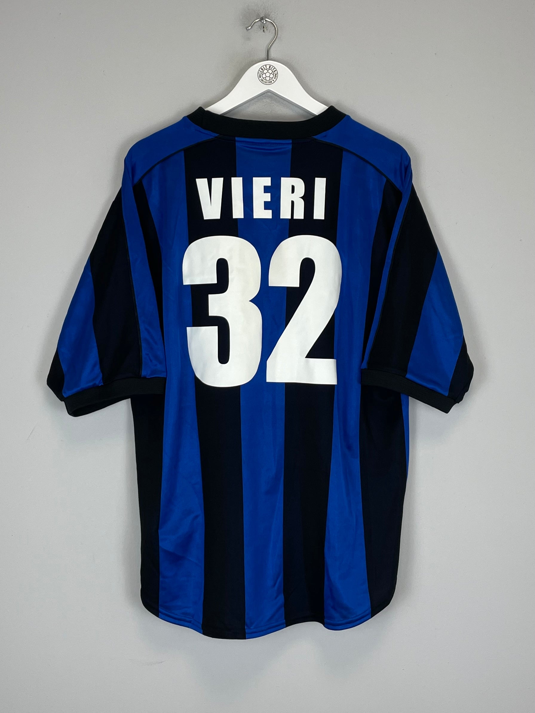 Shop 2000/01 INTER MILAN VIERI #32 HOME SHIRT (L) NIKE, classic football shirts, vintage football shirts & retro soccer jerseys at Cult Kits
