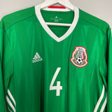 Shop 2016/17 MEXICO R.MARQUEZ #4 L/S HOME SHIRT (XL) ADIDAS, classic football shirts, vintage football shirts & retro soccer jerseys at Cult Kits