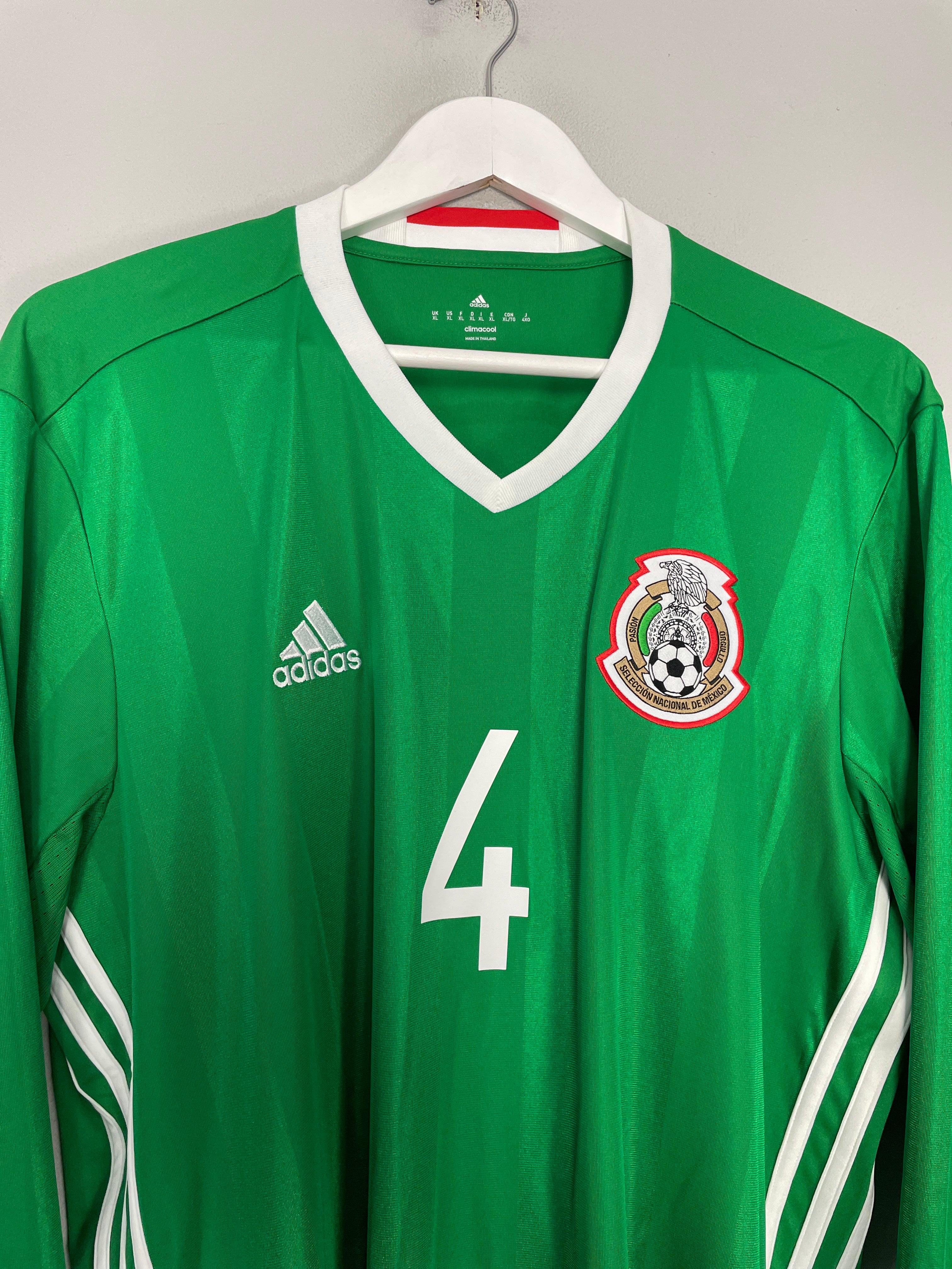 Shop 2016/17 MEXICO R.MARQUEZ #4 L/S HOME SHIRT (XL) ADIDAS, classic football shirts, vintage football shirts & retro soccer jerseys at Cult Kits
