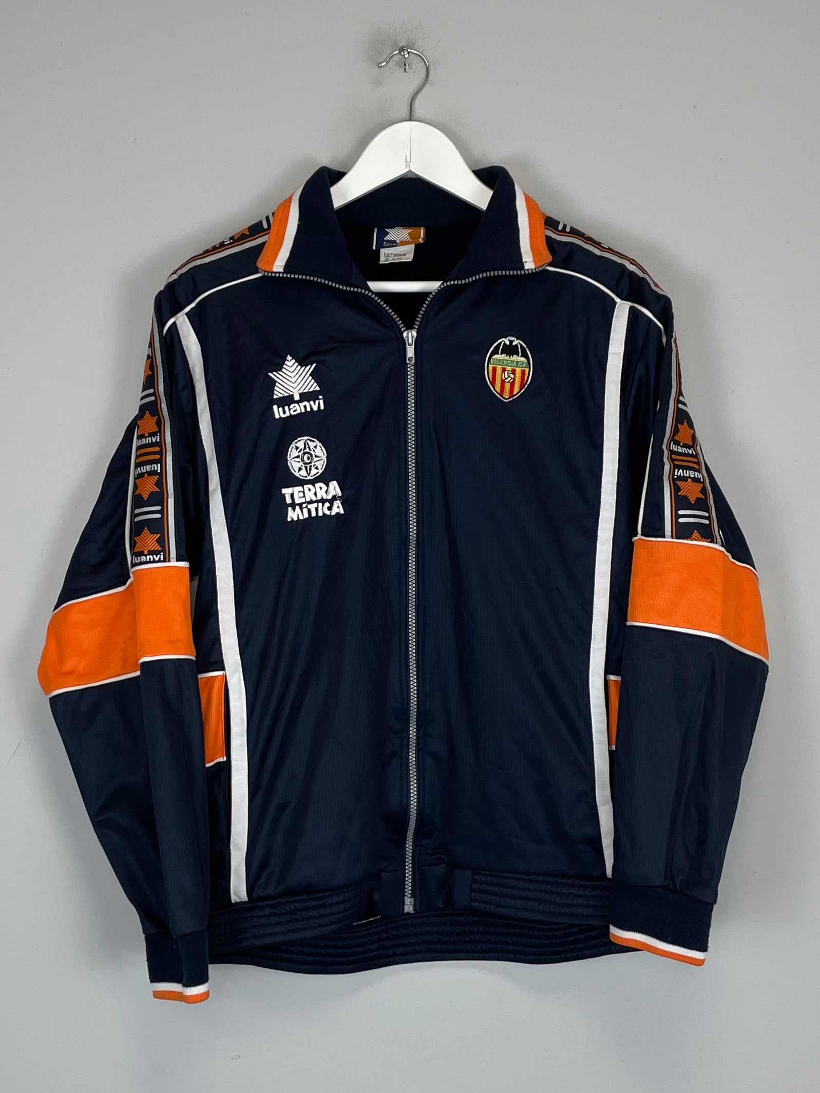 Shop 1996/97 VALENCIA TRACK JACKET (L) LUANVI, classic football shirts, vintage football shirts & retro soccer jerseys at Cult Kits