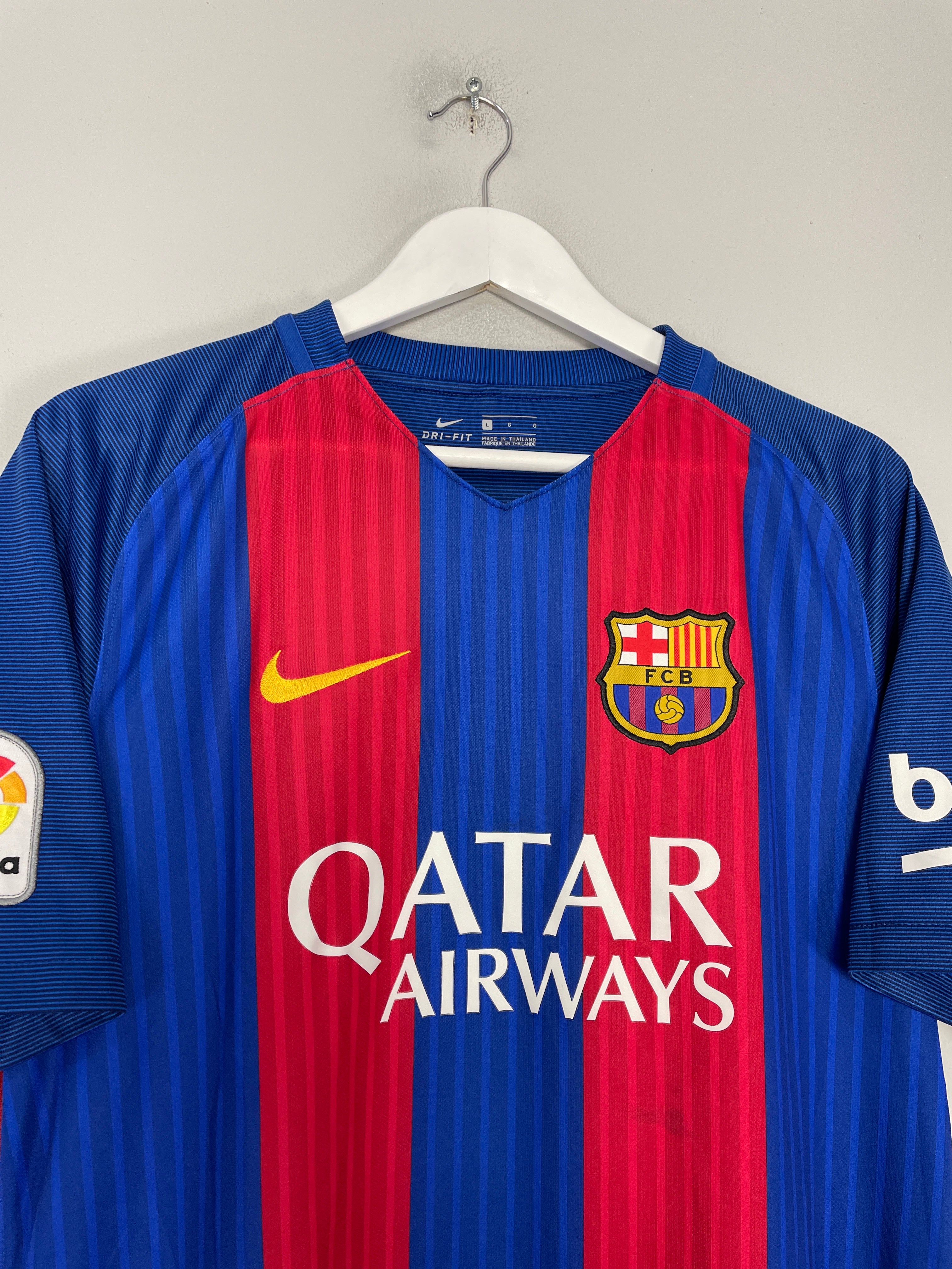 Shop 2016/17 BARCELONA MESSI #10 HOME SHIRT (L) NIKE, classic football shirts, vintage football shirts & retro soccer jerseys at Cult Kits