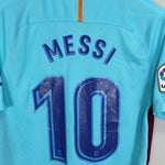 Shop 2017/18 BARCELONA MESSI #10 AWAY SHIRT (M) NIKE, classic football shirts, vintage football shirts & retro soccer jerseys at Cult Kits