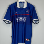 Shop 1997/99 RANGERS GASCOIGNE #8 HOME SHIRT (L) NIKE, classic football shirts, vintage football shirts & retro soccer jerseys at Cult Kits