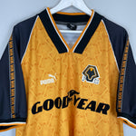Shop 1996/98 WOLVES HOME SHIRT (L) PUMA, classic football shirts, vintage football shirts & retro soccer jerseys at Cult Kits