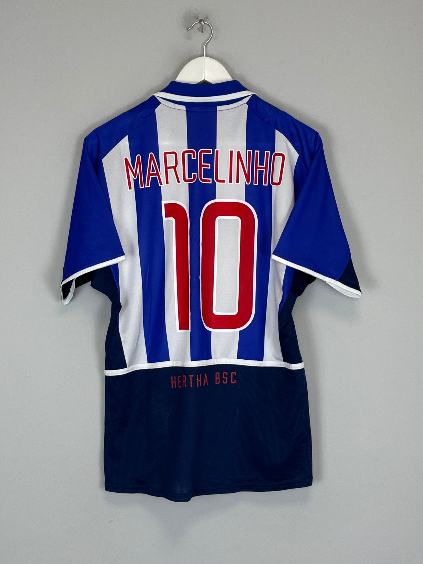 Shop 2002/04 HERTHA BERLIN MARCELINHO #10 HOME SHIRT (S) NIKE, classic football shirts, vintage football shirts & retro soccer jerseys at Cult Kits