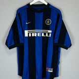 Shop 2000/01 INTER MILAN VIERI #32 HOME SHIRT (L) NIKE, classic football shirts, vintage football shirts & retro soccer jerseys at Cult Kits
