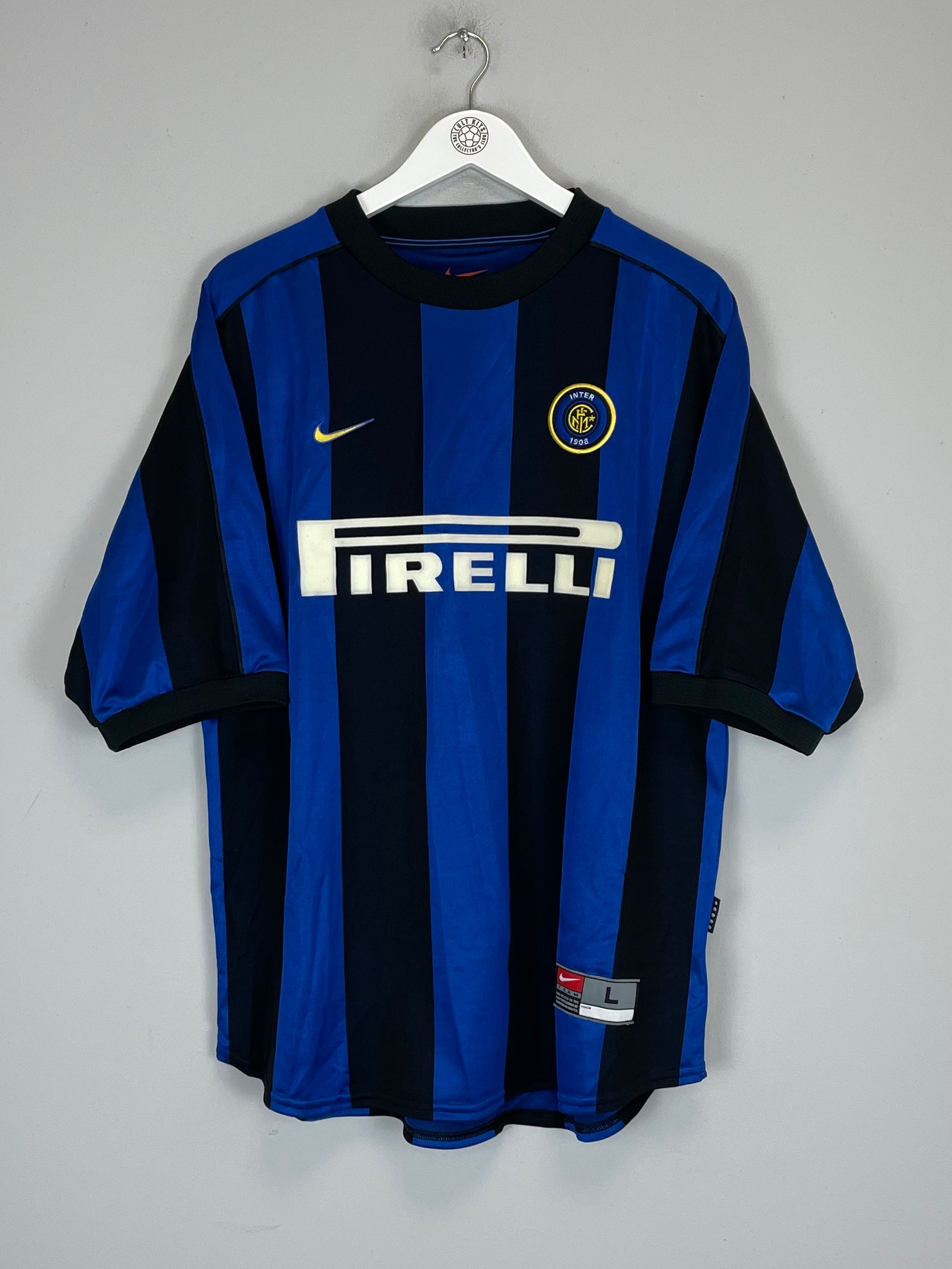 Shop 2000/01 INTER MILAN VIERI #32 HOME SHIRT (L) NIKE, classic football shirts, vintage football shirts & retro soccer jerseys at Cult Kits