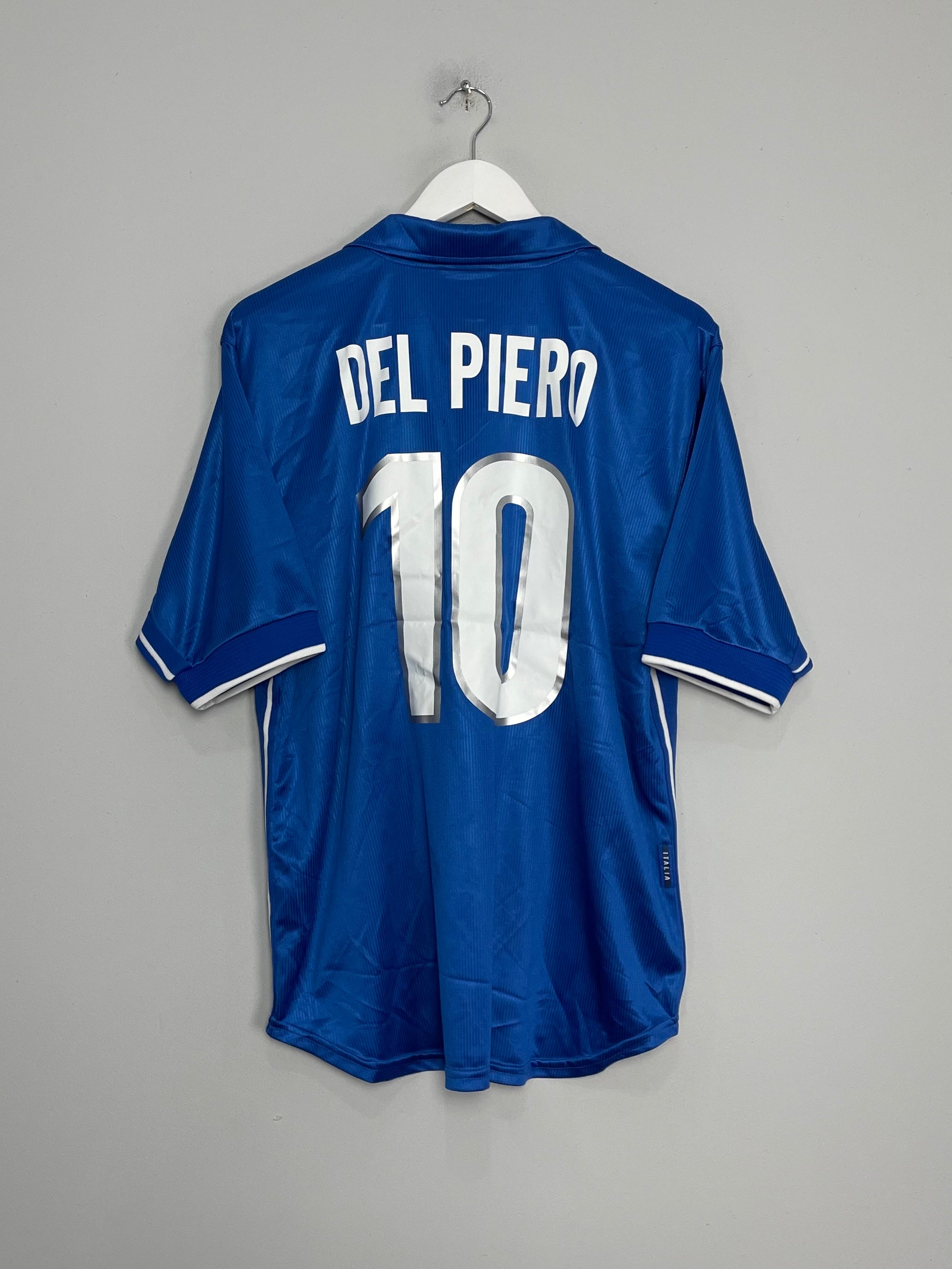Shop 1997/98 ITALY DEL PIERO #10 HOME SHIRT (L) NIKE, classic football shirts, vintage football shirts & retro soccer jerseys at Cult Kits
