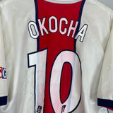 Shop 1997/98 PSG OKOCHA #10 AWAY SHIRT (XL) NIKE, classic football shirts, vintage football shirts & retro soccer jerseys at Cult Kits