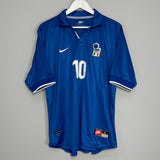 Shop 1997/98 ITALY DEL PIERO #10 HOME SHIRT (L) NIKE, classic football shirts, vintage football shirts & retro soccer jerseys at Cult Kits