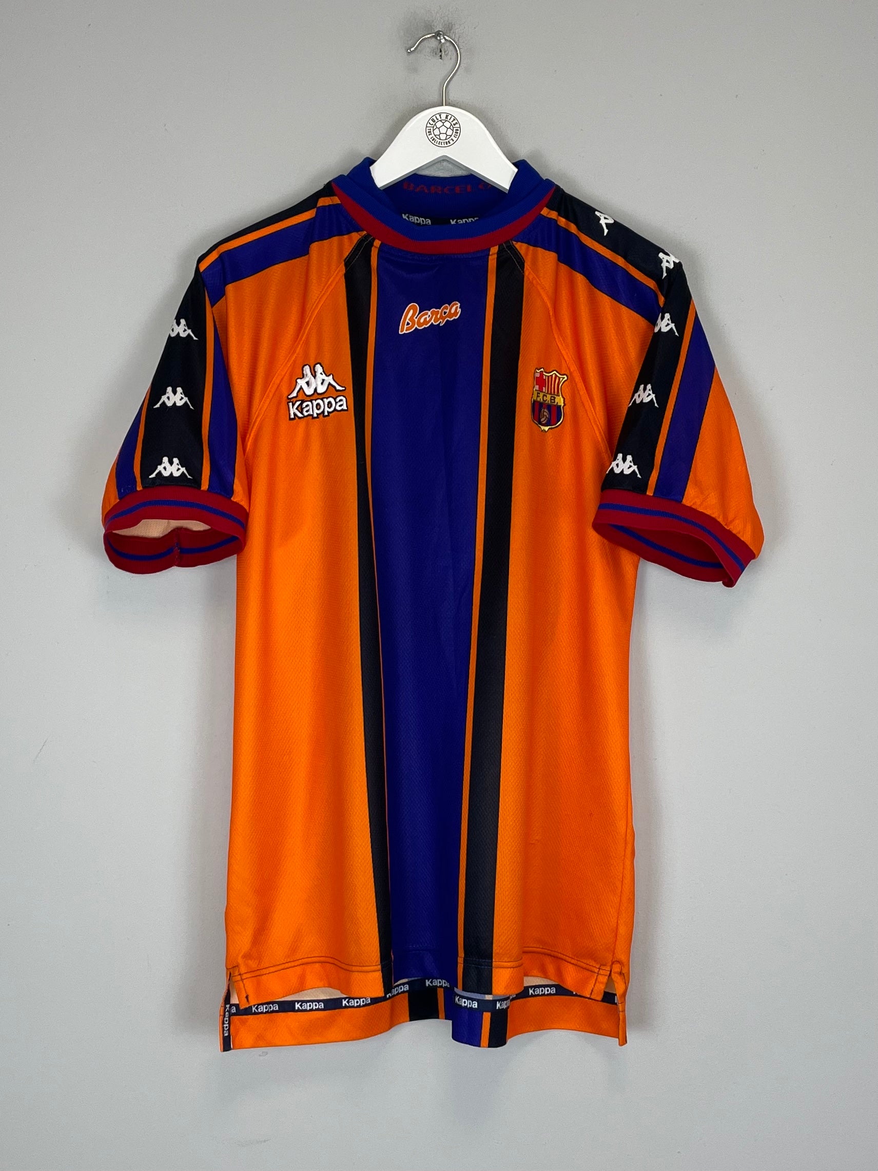 Shop 1997/98 BARCELONA RIVALDO #11 AWAY SHIRT (M) KAPPA, classic football shirts, vintage football shirts & retro soccer jerseys at Cult Kits