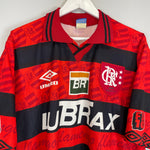 Shop 1995/96 FLAMENGO *CENTENARY* HOME SHIRT (L) UMBRO, classic football shirts, vintage football shirts & retro soccer jerseys at Cult Kits