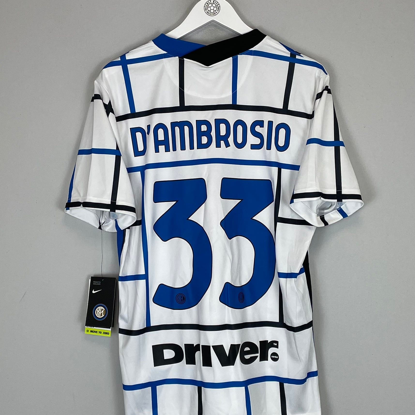 Shop 2020/21 INTER MILAN D'AMBROSIO #33 *BNWT* AWAY SHIRT (L) NIKE, classic football shirts, vintage football shirts & retro soccer jerseys at Cult Kits