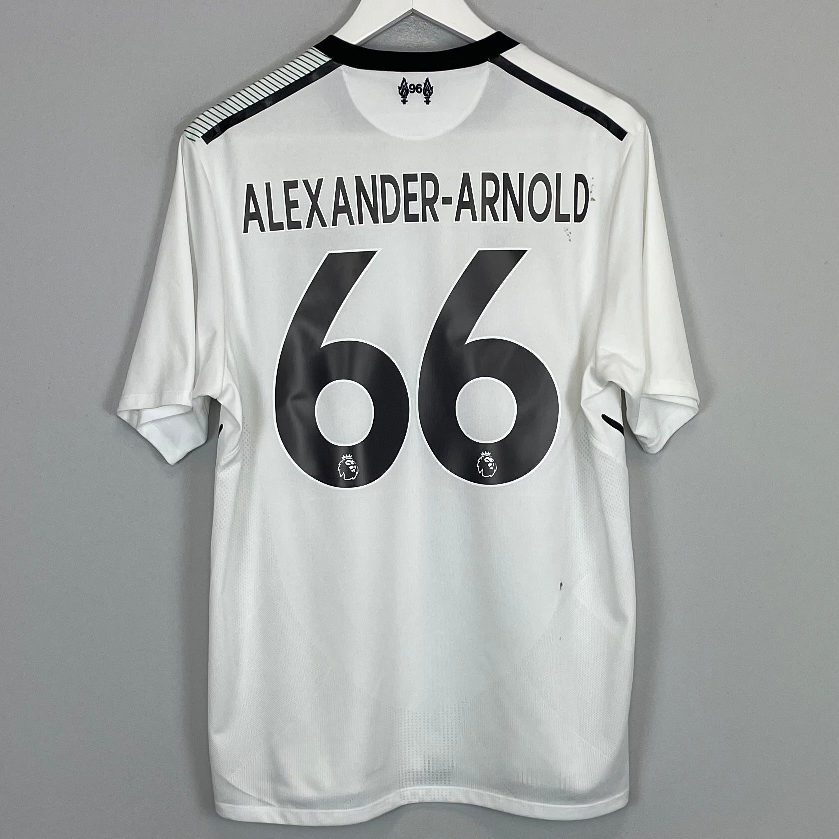 Shop 2017/18 LIVERPOOL ALEXANDER-ARNOLD #66 AWAY SHIRT (M) NEW BALANCE, classic football shirts, vintage football shirts & retro soccer jerseys at Cult Kits