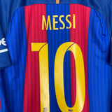 Shop 2016/17 BARCELONA MESSI #10 HOME SHIRT (L) NIKE, classic football shirts, vintage football shirts & retro soccer jerseys at Cult Kits