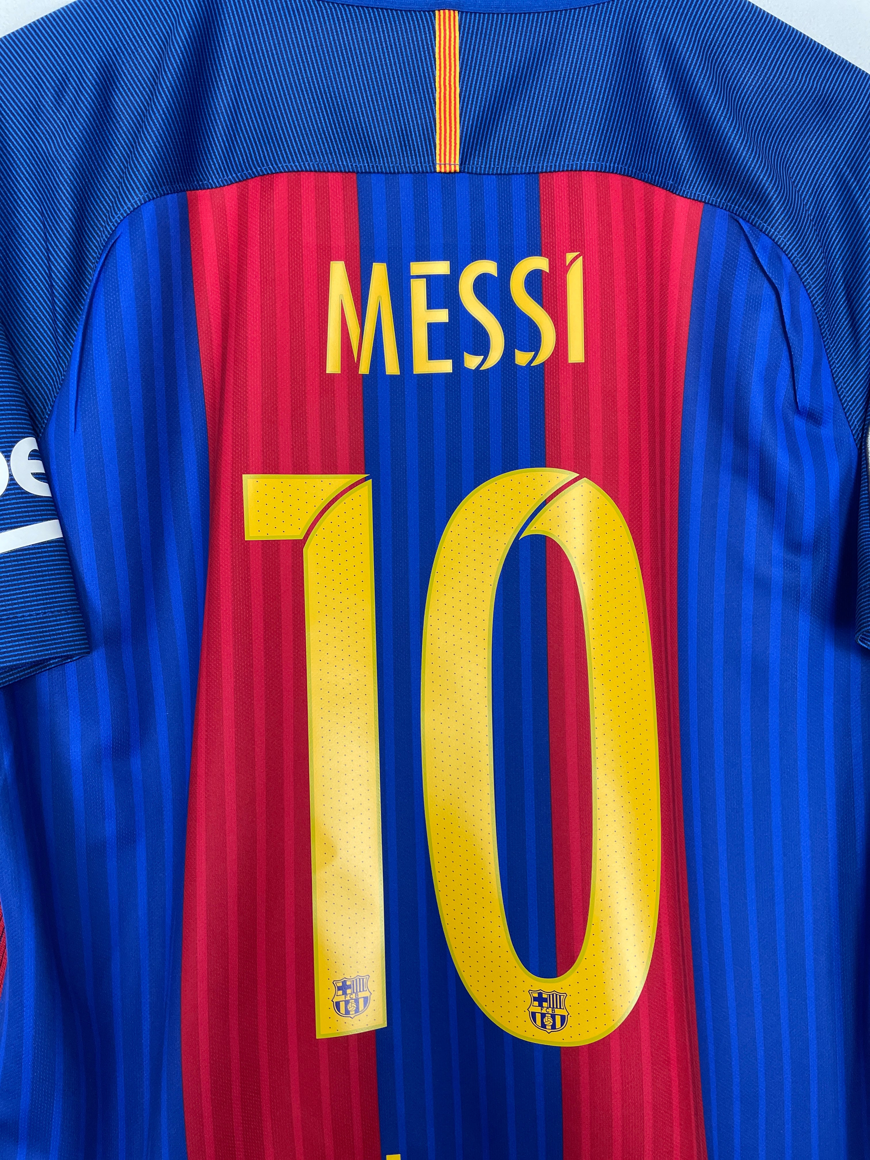 Shop 2016/17 BARCELONA MESSI #10 HOME SHIRT (L) NIKE, classic football shirts, vintage football shirts & retro soccer jerseys at Cult Kits