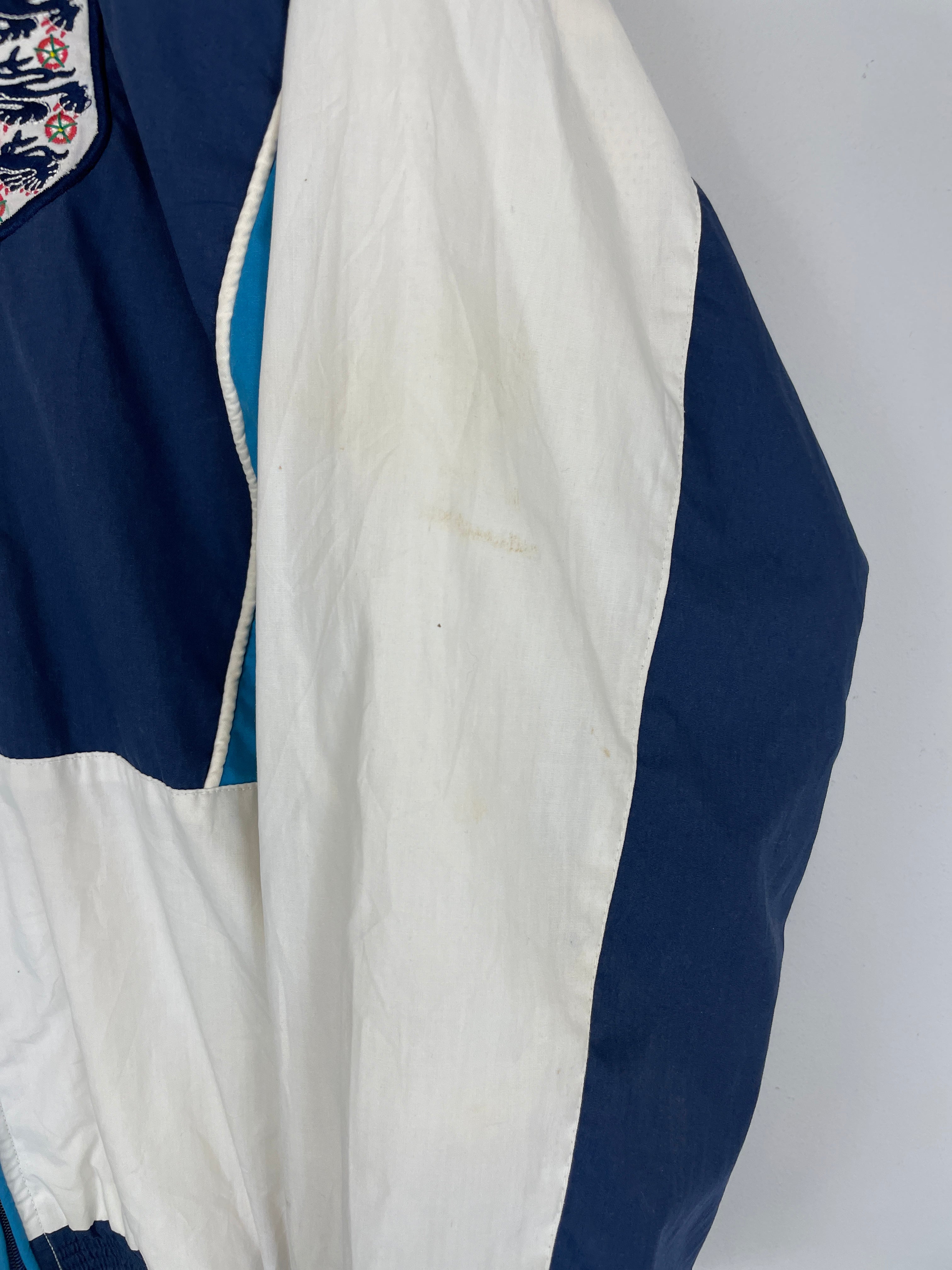 Shop 1993/95 ENGLAND TRACK JACKET (S) UMBRO, classic football shirts, vintage football shirts & retro soccer jerseys at Cult Kits
