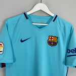 Shop 2017/18 BARCELONA MESSI #10 AWAY SHIRT (M) NIKE, classic football shirts, vintage football shirts & retro soccer jerseys at Cult Kits