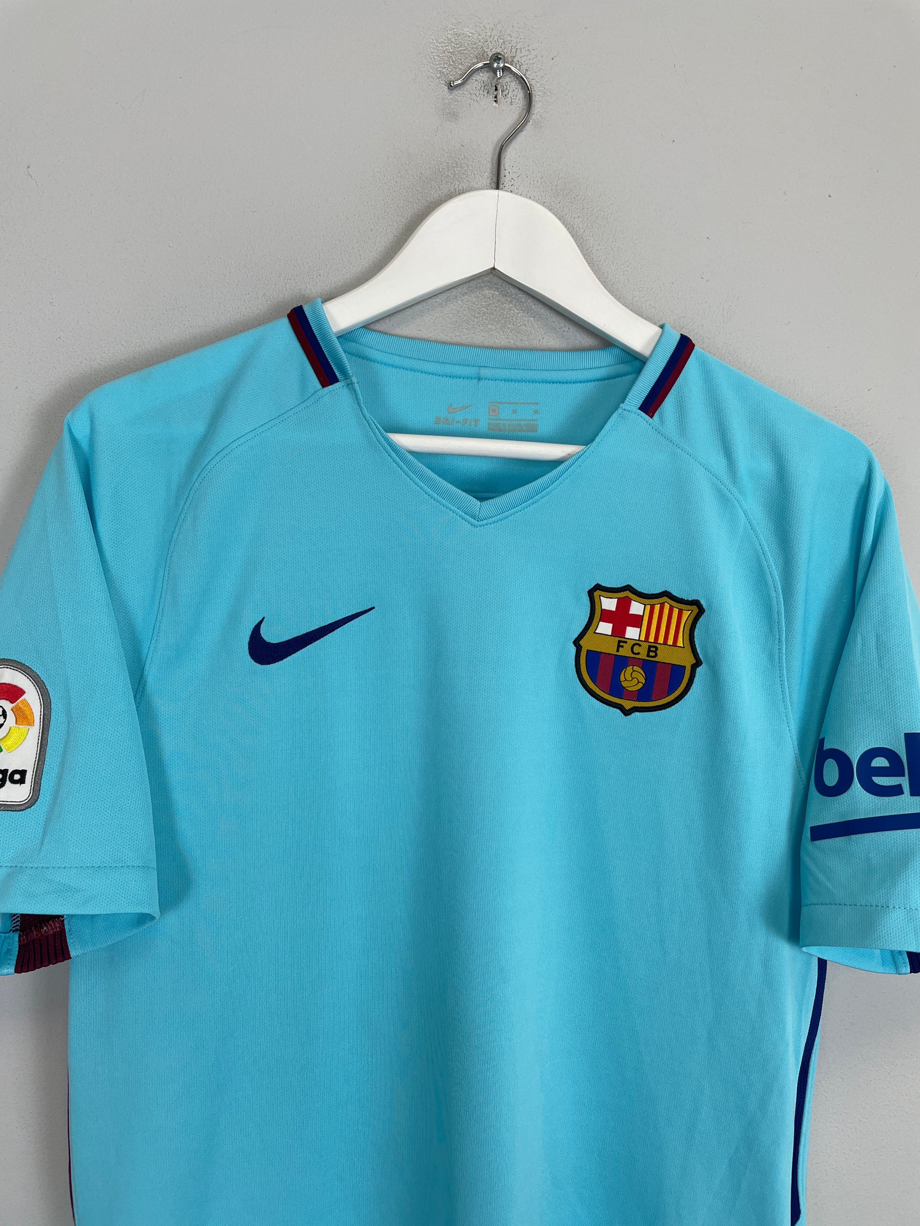 Shop 2017/18 BARCELONA MESSI #10 AWAY SHIRT (M) NIKE, classic football shirts, vintage football shirts & retro soccer jerseys at Cult Kits