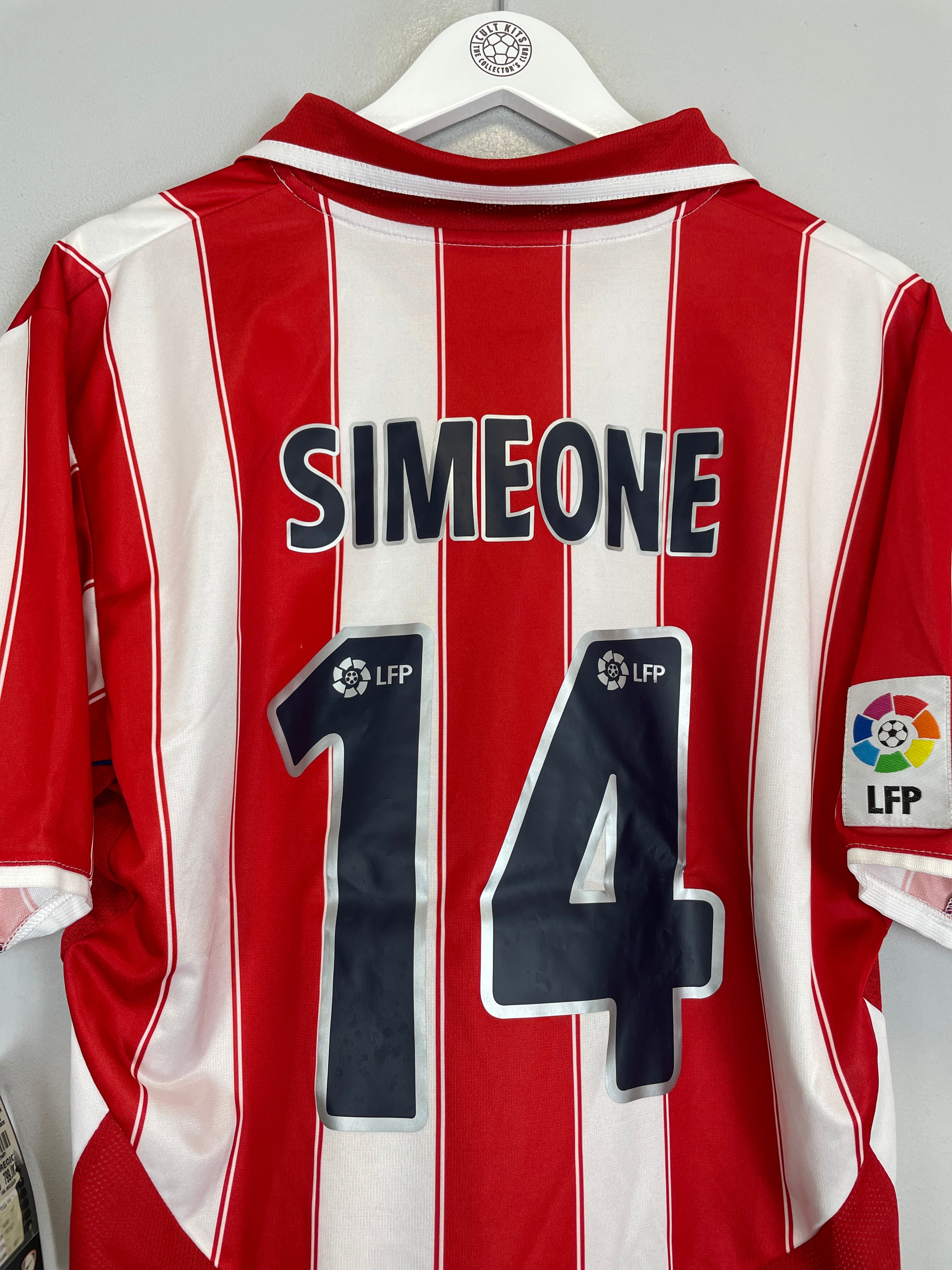 Shop 2003/04 ATLETICO MADRID SIMEONE #14 *BNWT* HOME SHIRT (M) NIKE, classic football shirts, vintage football shirts & retro soccer jerseys at Cult Kits