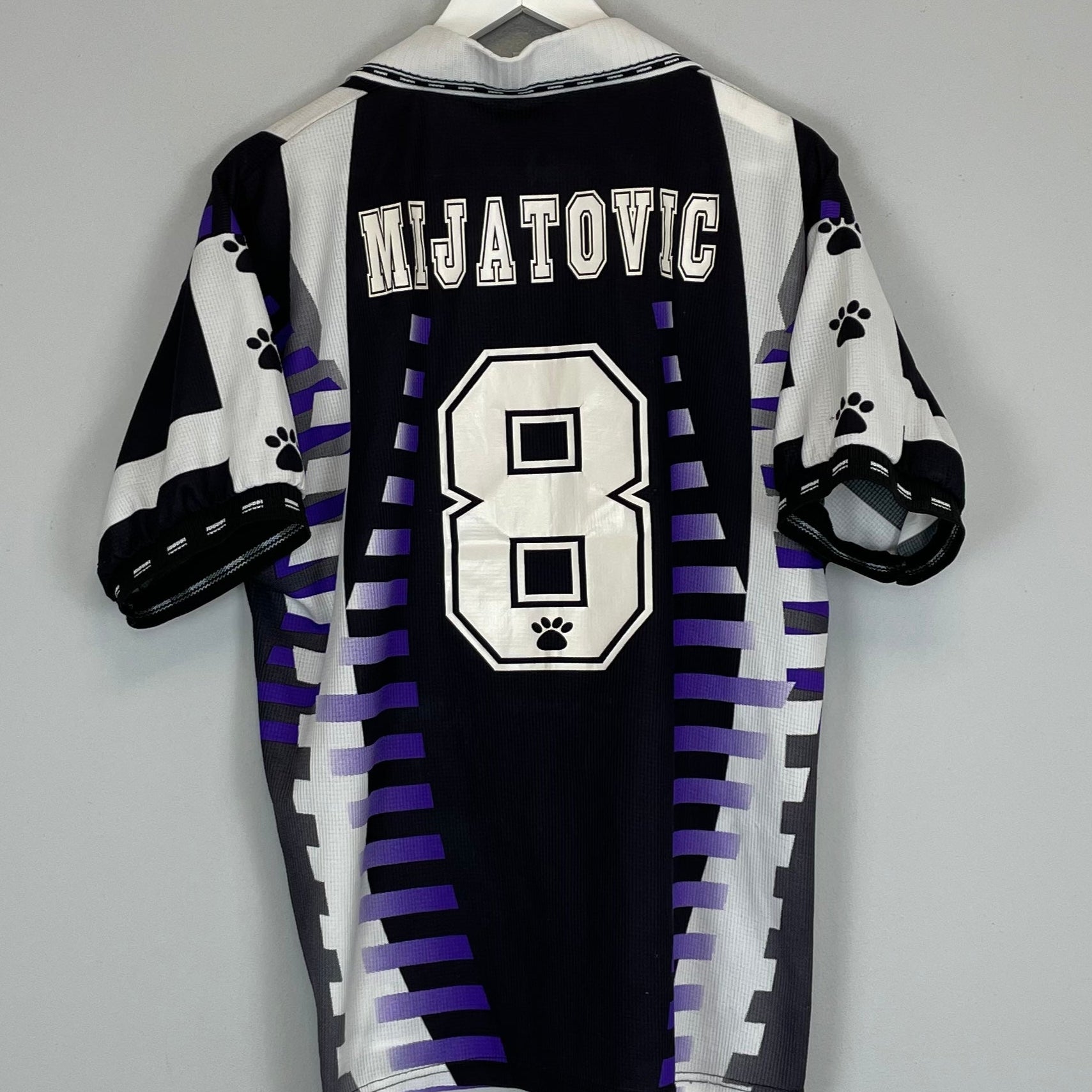Shop 1997/98 REAL MADRID MIJATOVIC #8 AWAY SHIRT (L) KELME, classic football shirts, vintage football shirts & retro soccer jerseys at Cult Kits