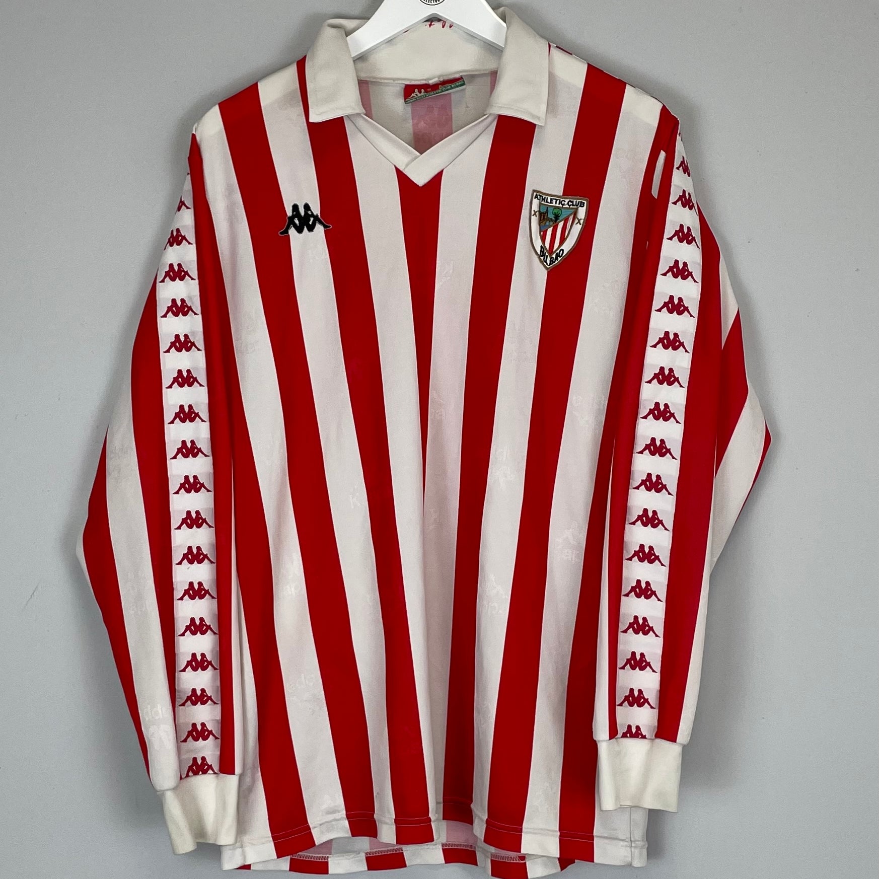 Shop 1994/95 ATHLETIC BILBAO L/S HOME SHIRT (M) KAPPA, classic football shirts, vintage football shirts & retro soccer jerseys at Cult Kits