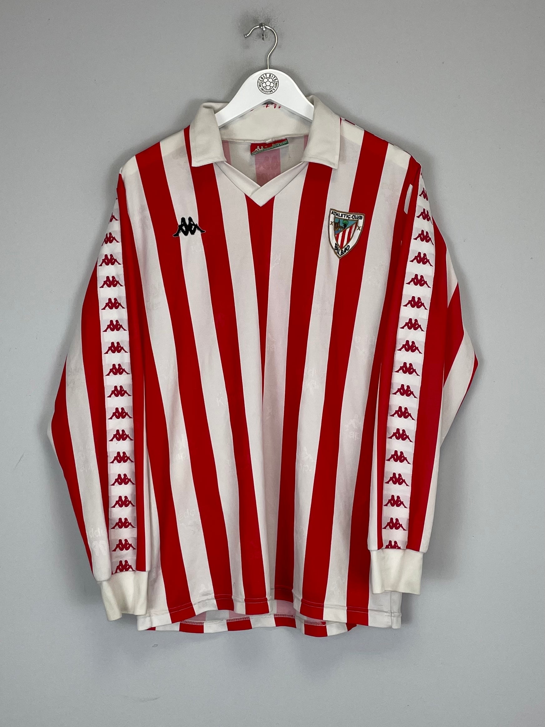 Shop 1994/95 ATHLETIC BILBAO L/S HOME SHIRT (M) KAPPA, classic football shirts, vintage football shirts & retro soccer jerseys at Cult Kits