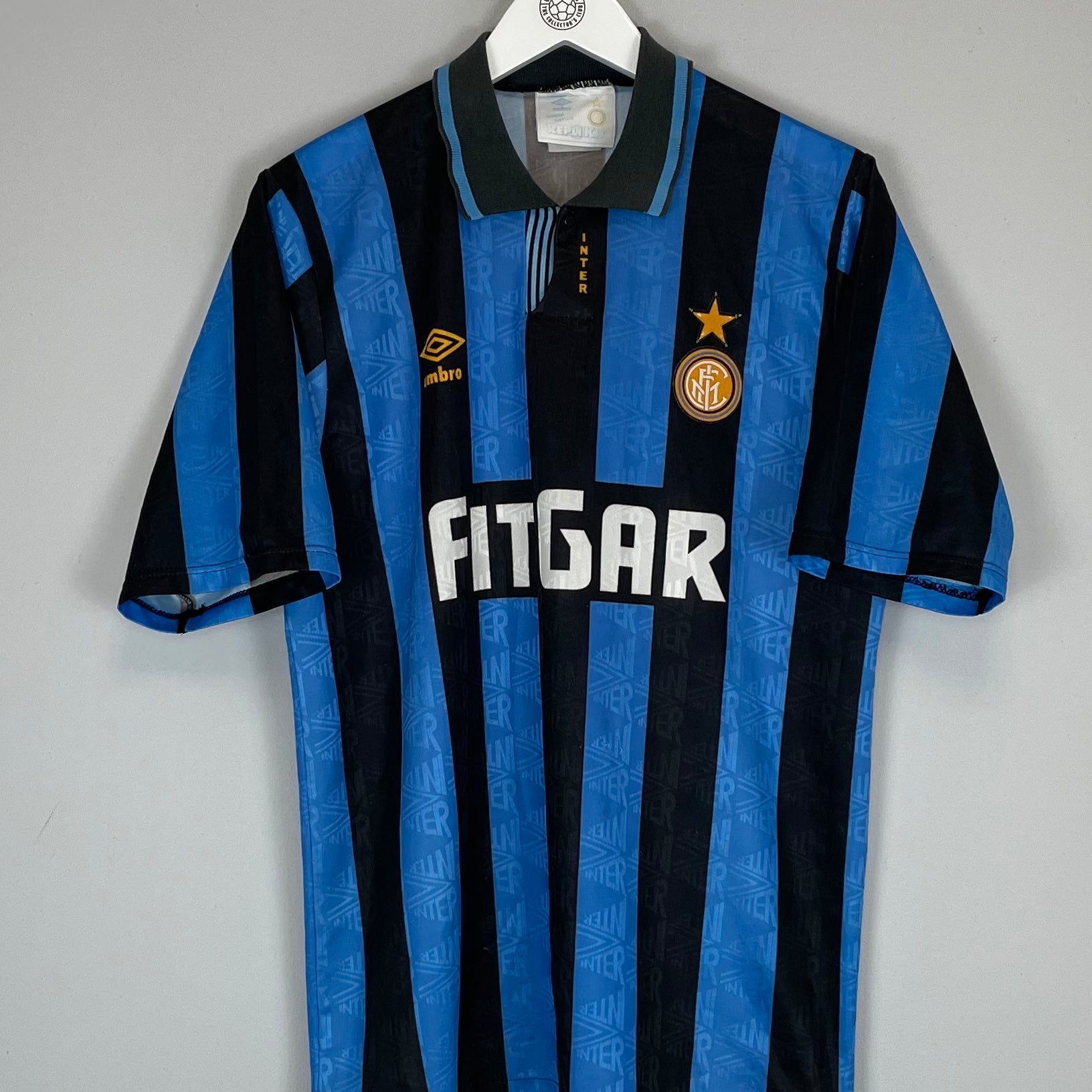 Shop 1991/92 INTER MILAN HOME SHIRT (M) UMBRO, classic football shirts, vintage football shirts & retro soccer jerseys at Cult Kits