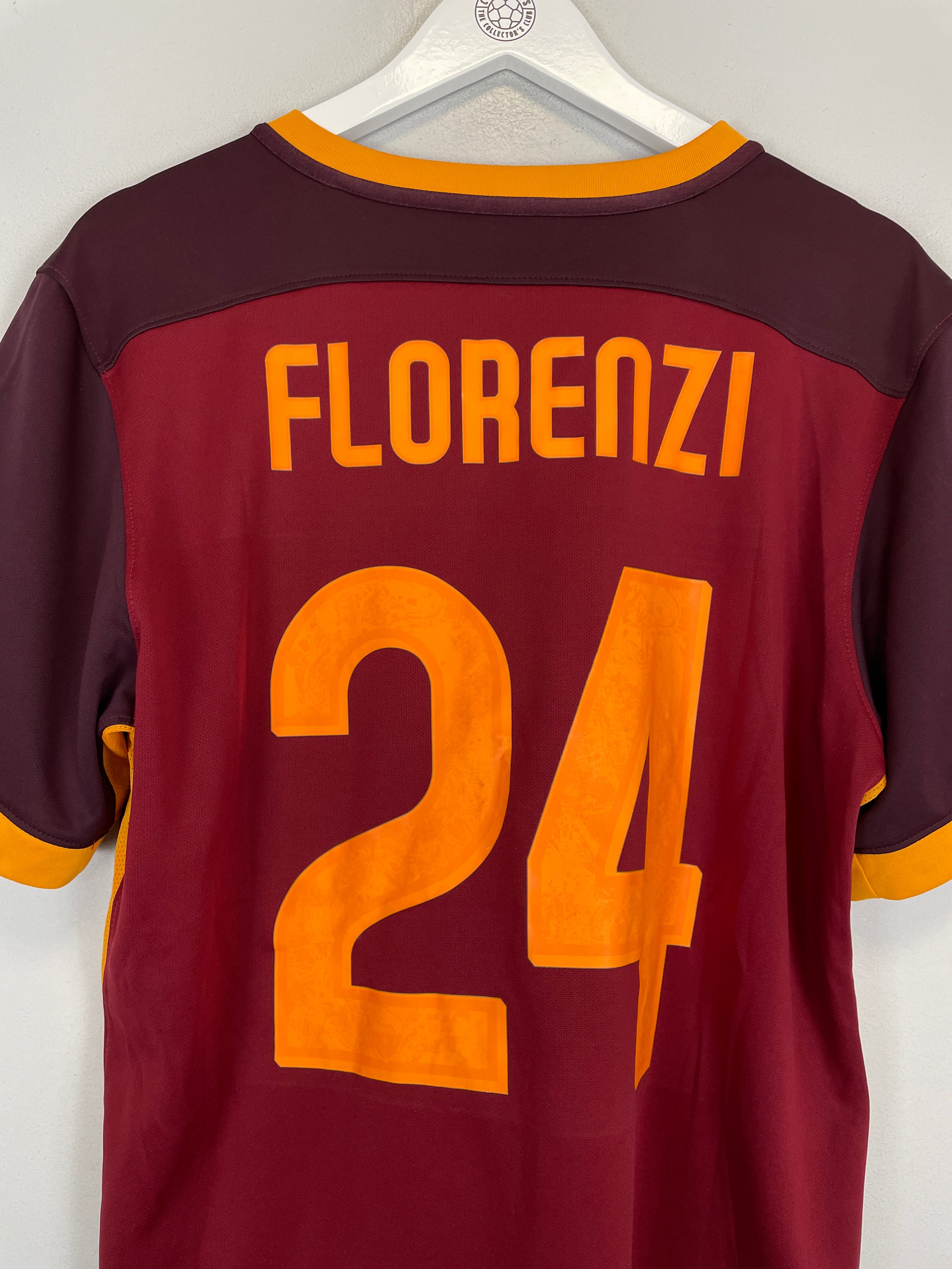 Shop 2015/16 ROMA FLORENZI #24 HOME SHIRT (L) NIKE, classic football shirts, vintage football shirts & retro soccer jerseys at Cult Kits