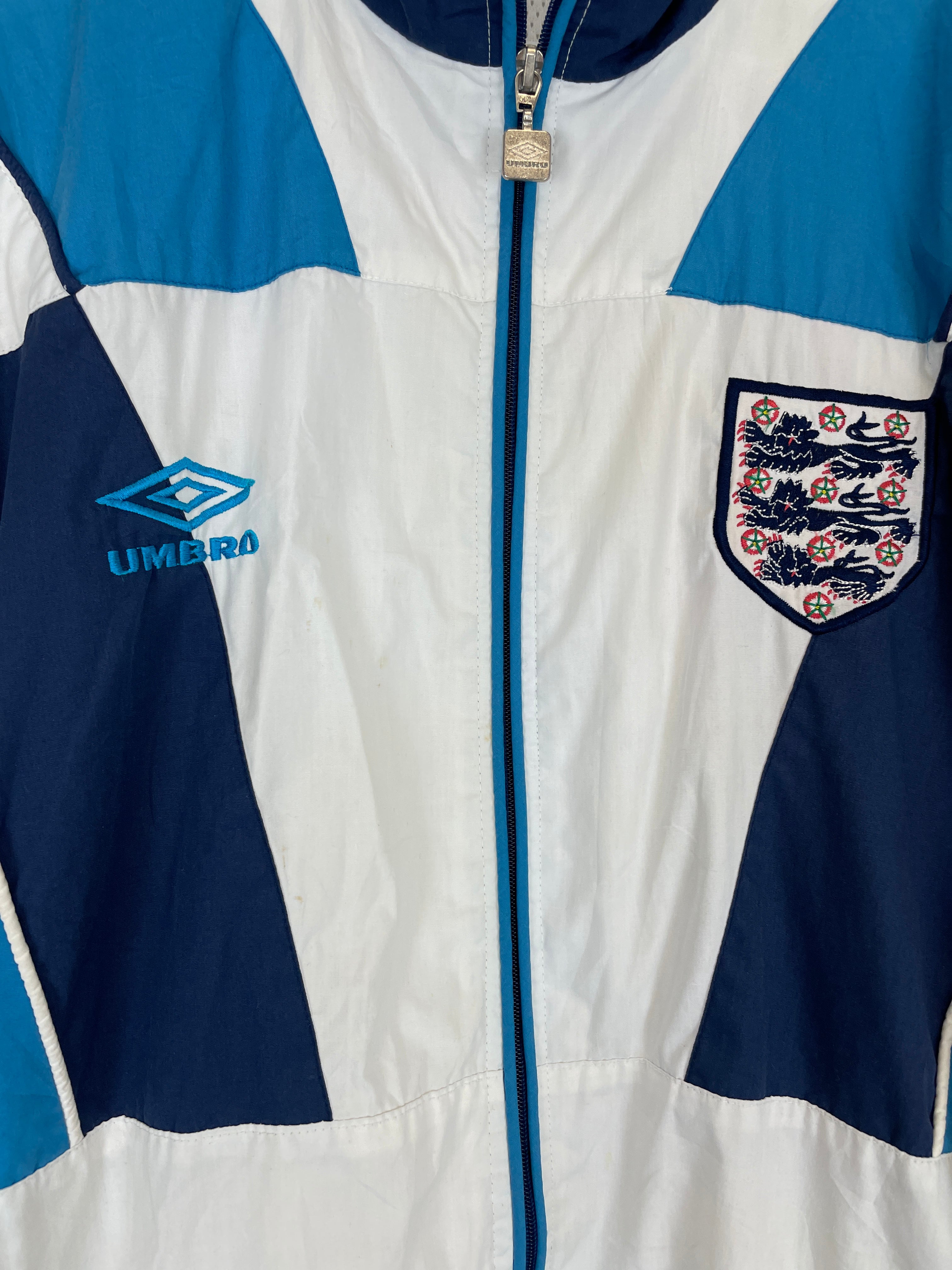 Shop 1993/95 ENGLAND TRACK JACKET (S) UMBRO, classic football shirts, vintage football shirts & retro soccer jerseys at Cult Kits