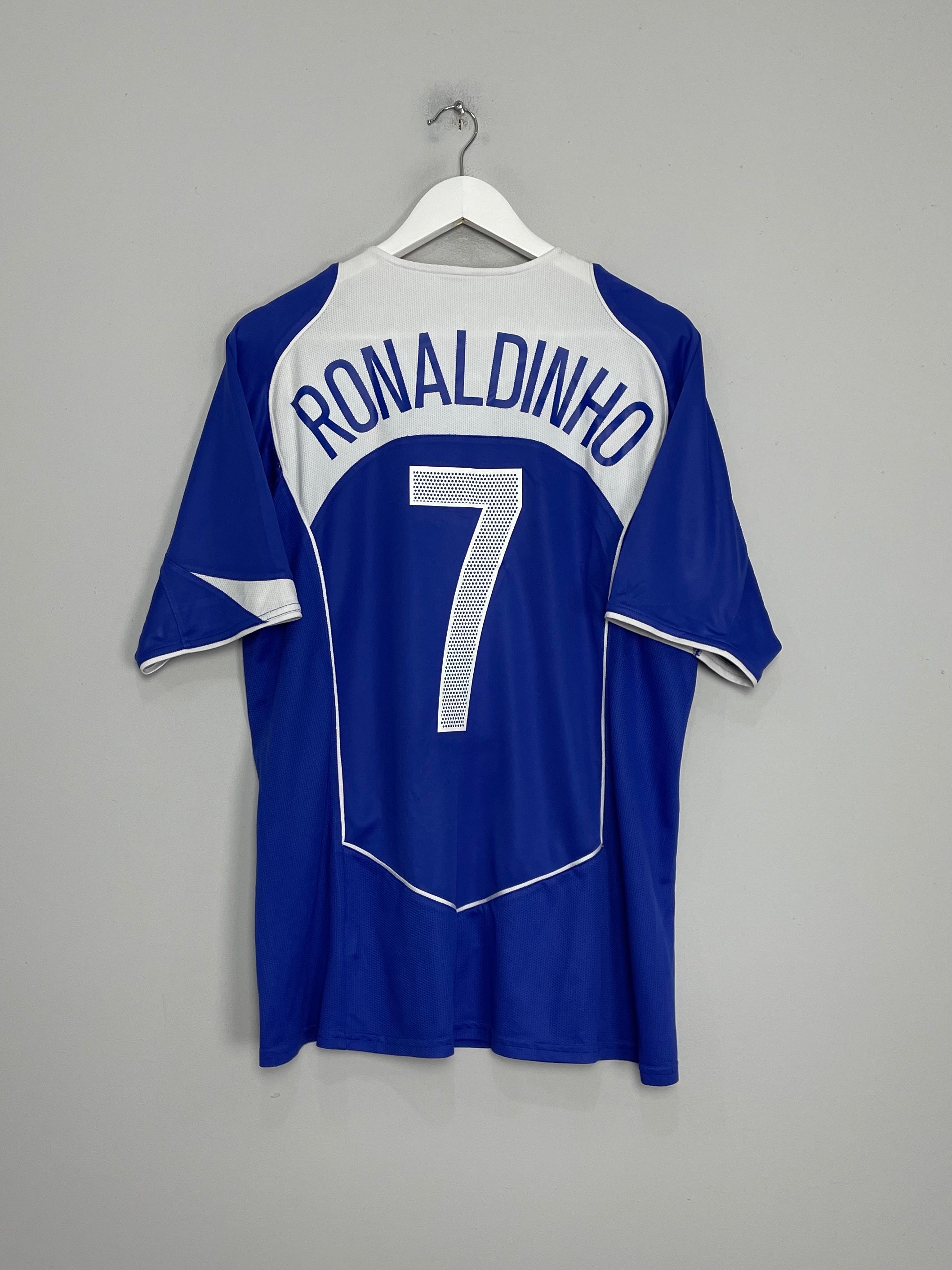 Shop 2004/06 BRAZIL RONALDINHO #7 AWAY SHIRT (M/L) NIKE, classic football shirts, vintage football shirts & retro soccer jerseys at Cult Kits